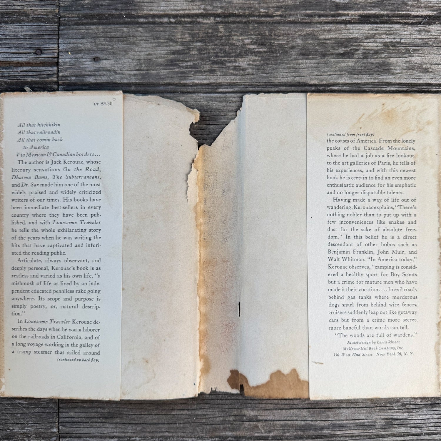 Lonesome Traveler, Jack Kerouac, First Edition, 1960 - Pretty Old Books