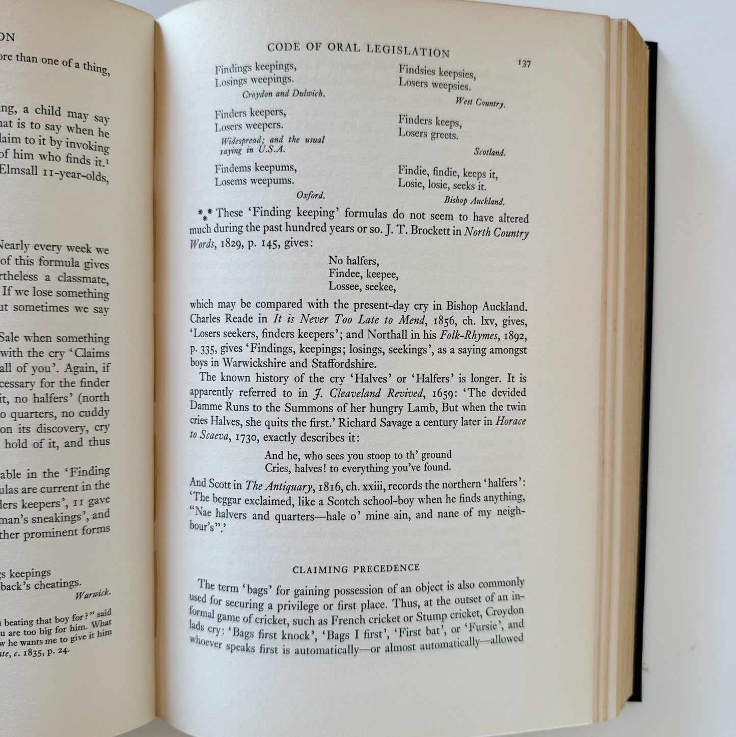 Lore and Language of School Children - Oxford University Press - 1960 Hardcover - Pretty Old Books