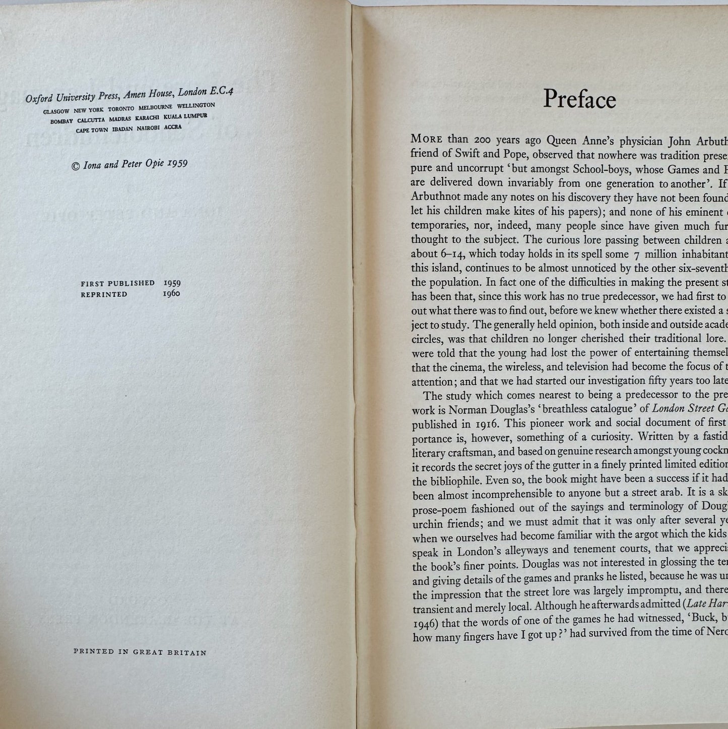 Lore and Language of School Children - Oxford University Press - 1960 Hardcover - Pretty Old Books
