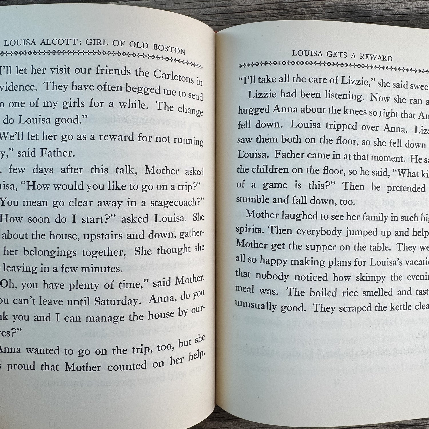 Louisa Alcott: Girl of Old Boston, Jean Brown Wagoner, 1943, Childhood of Famous Americans Series - Pretty Old Books