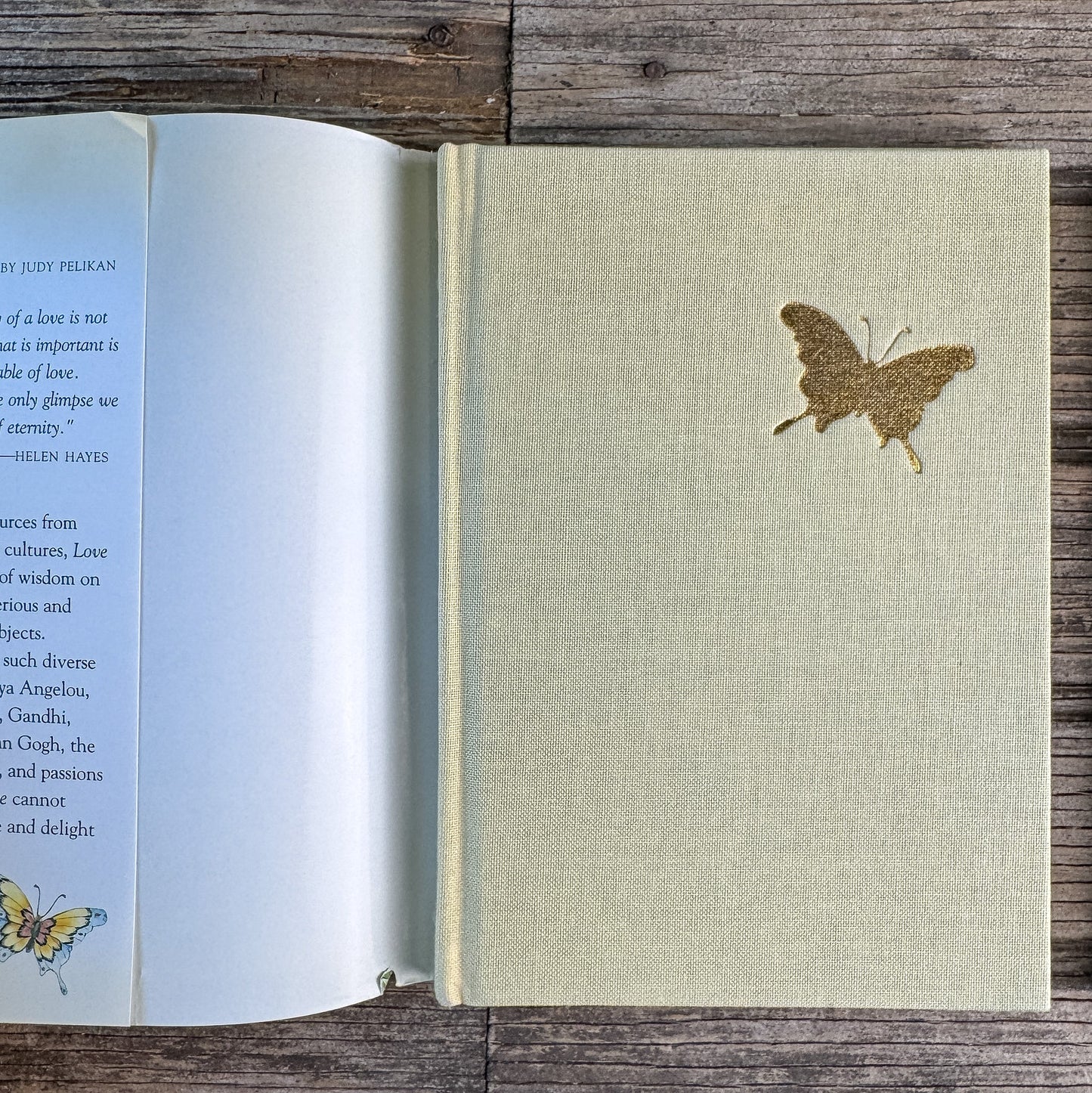 Love and Joy, Judy Pelikan, 1994, Set of Two Illustrated Quotation Books - Pretty Old Books
