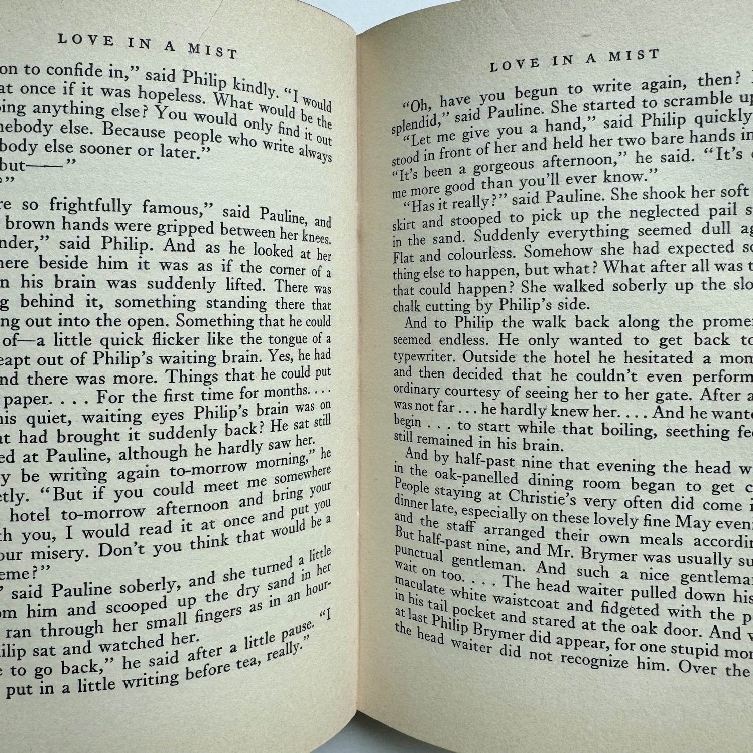 Love in a Mist, Pamela Wynne, 1932 Romance Hardcover - Pretty Old Books