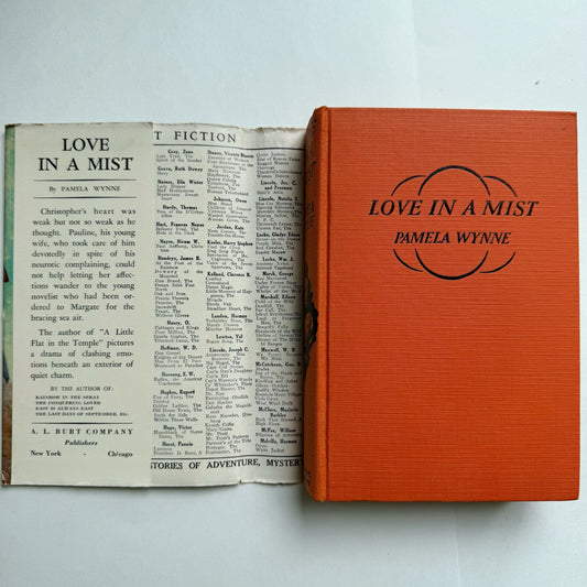 Love in a Mist, Pamela Wynne, 1932 Romance Hardcover - Pretty Old Books