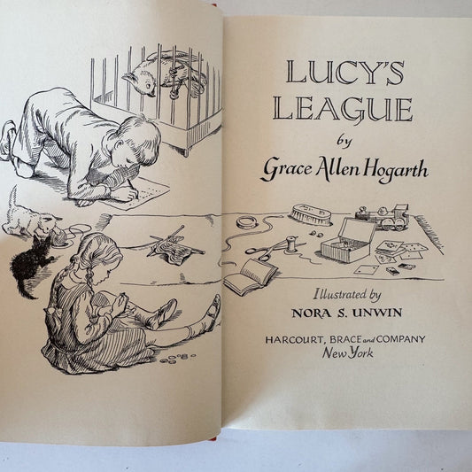 Lucy's League, Grace Allen Hogarth, 1951 Hardcover - Pretty Old Books