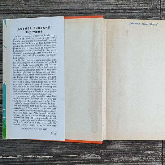 Luther Burbank: Boy Wizard, Childhood of Famous Americans, 1948, Hardcover - Pretty Old Books