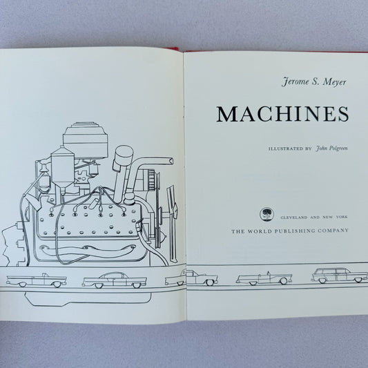 Machines, Illustrated Kids' Nonfiction Book, 1958 - Pretty Old Books