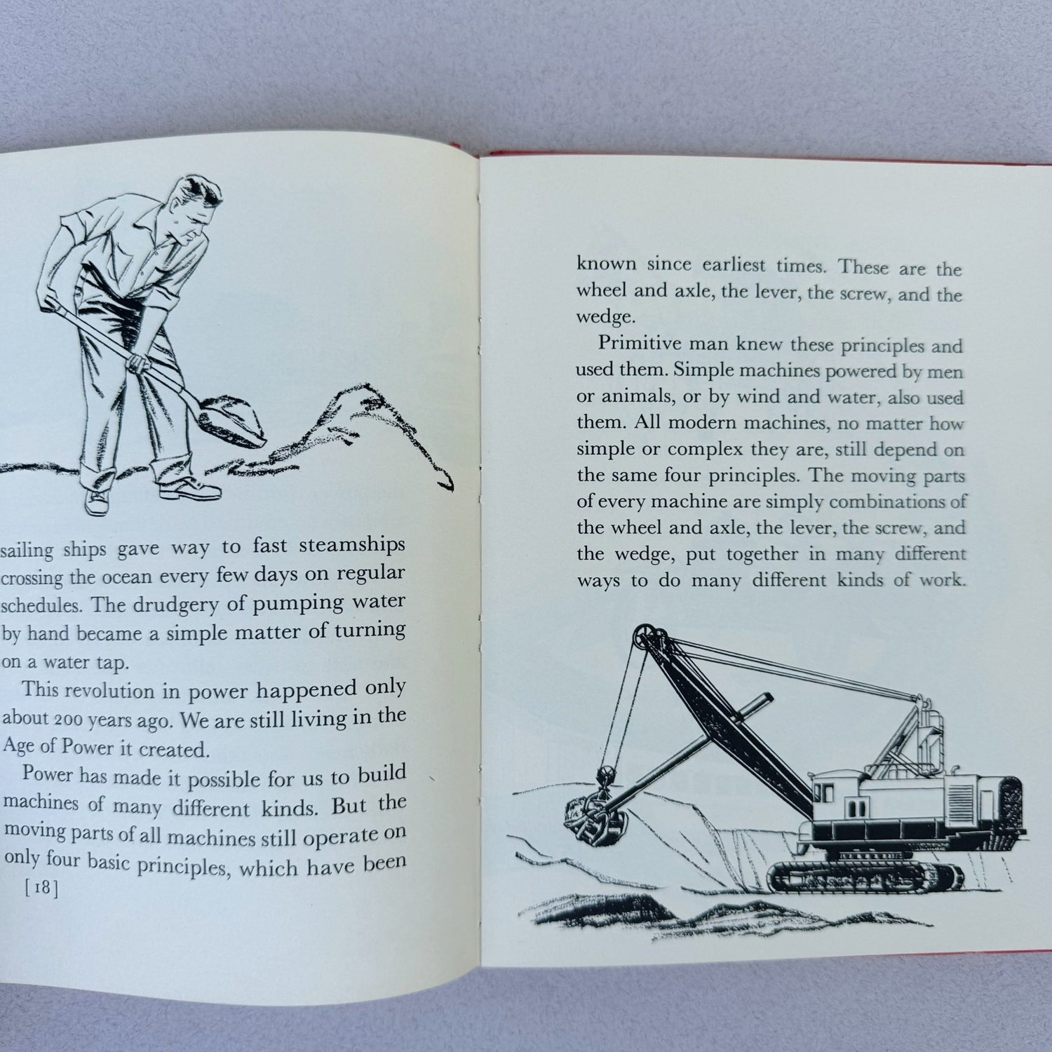 Machines, Illustrated Kids' Nonfiction Book, 1958 - Pretty Old Books