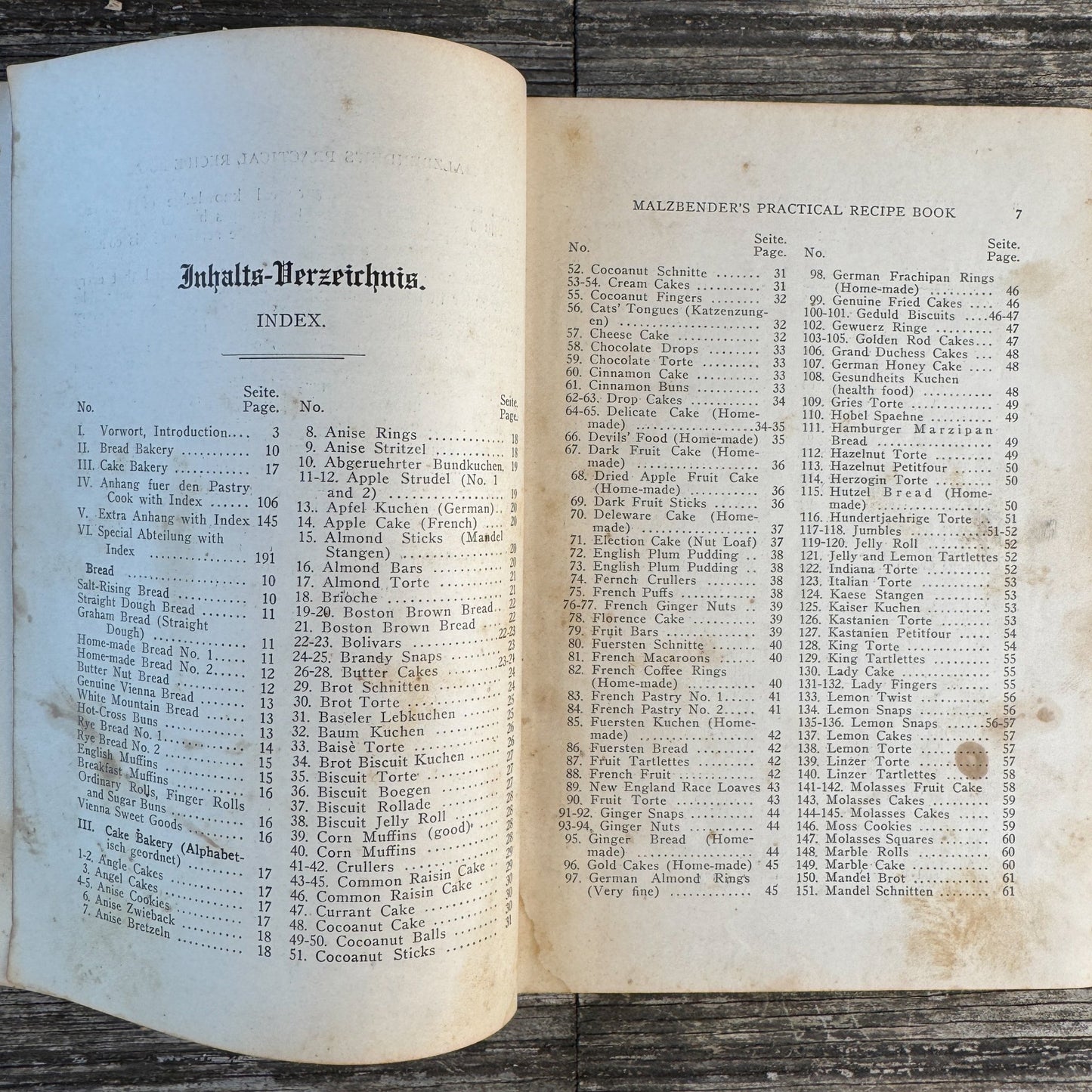 Malzbender's Practical Recipe Book, German/English, Mathew Malzbender, 1923 - Pretty Old Books