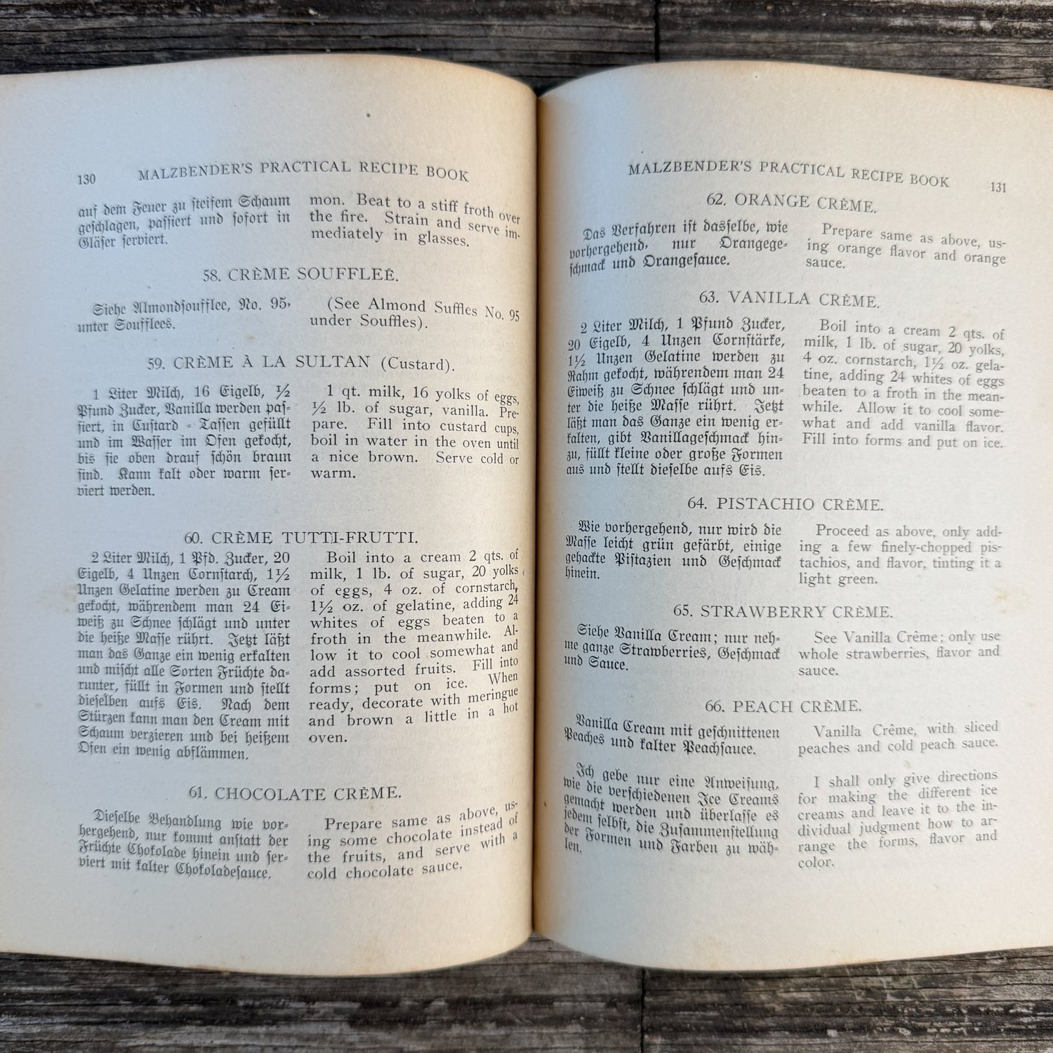 Malzbender's Practical Recipe Book, German/English, Mathew Malzbender, 1923 - Pretty Old Books