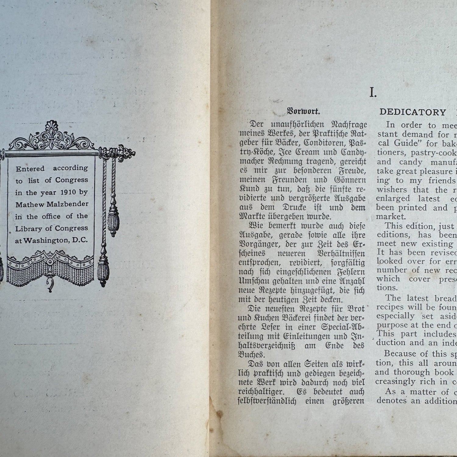 Malzbender's Practical Recipe Book, German/English, Mathew Malzbender, 1923 - Pretty Old Books