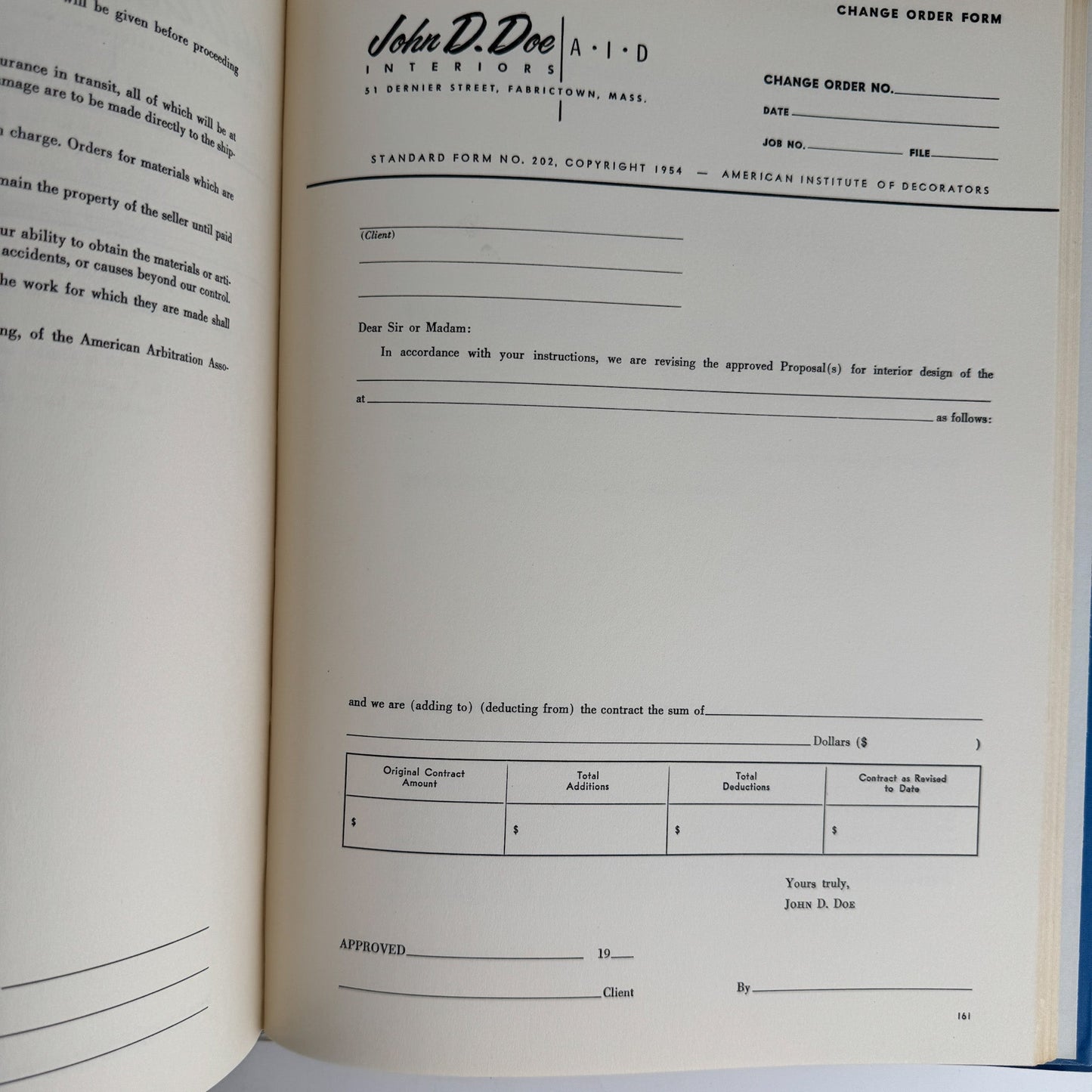 Manual of Professional Practice, American Institute of Decorators, 1955 - Pretty Old Books