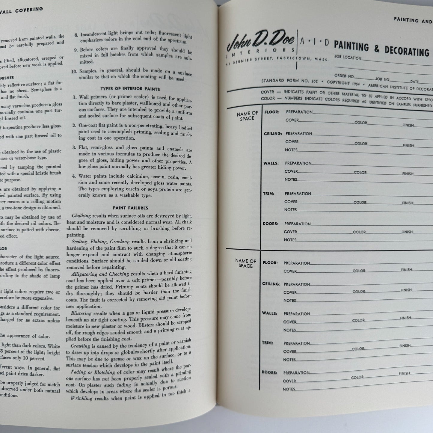 Manual of Professional Practice, American Institute of Decorators, 1955 - Pretty Old Books