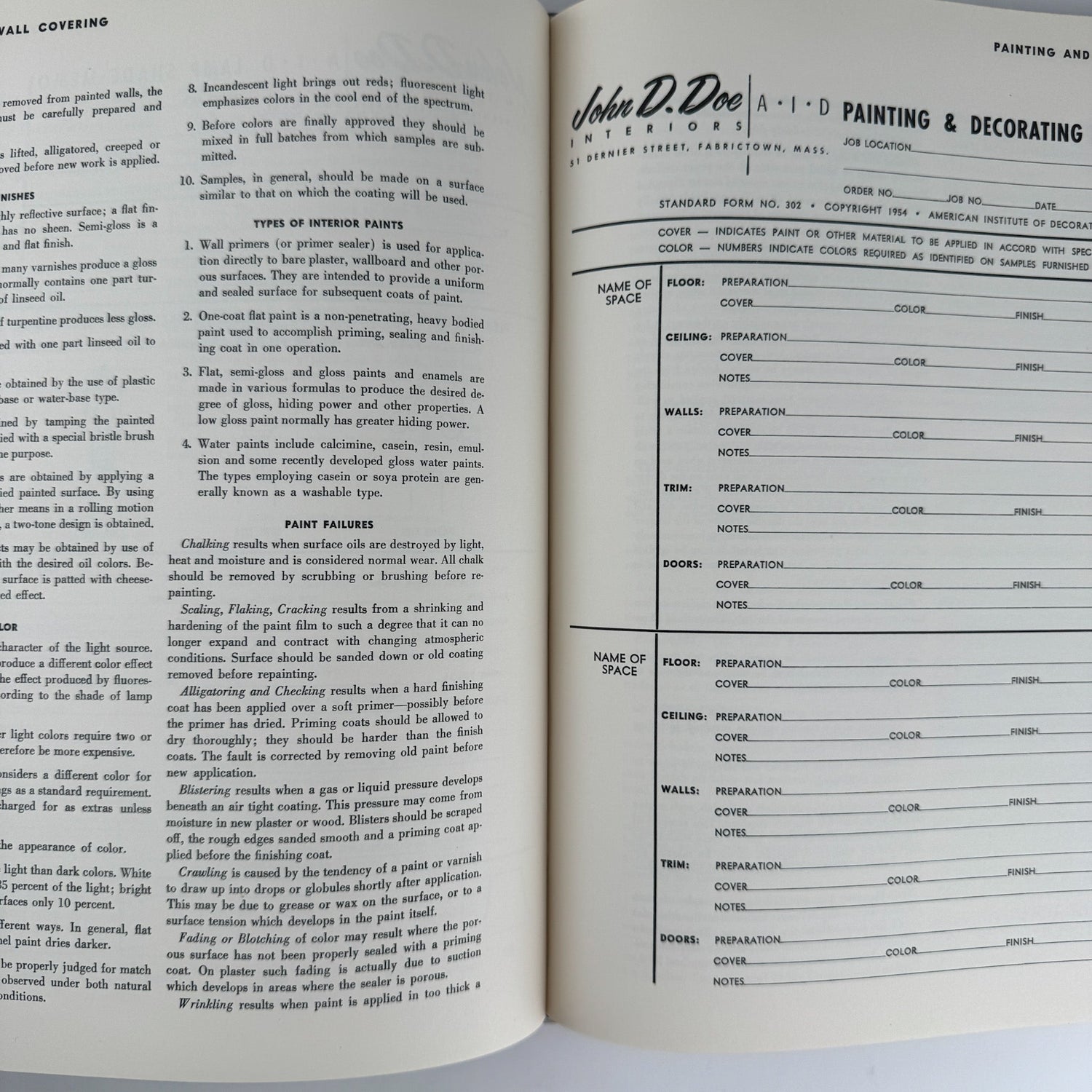 Manual of Professional Practice, American Institute of Decorators, 1955 - Pretty Old Books