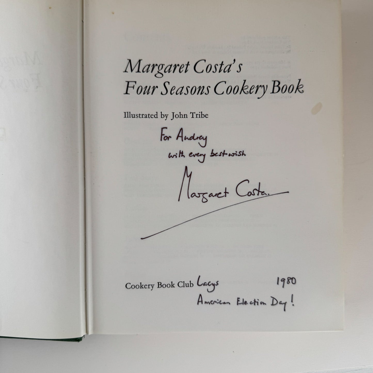 Margaret Costa's Four Seasons Cookery Book, 1970 Signed Cook Book - Pretty Old Books