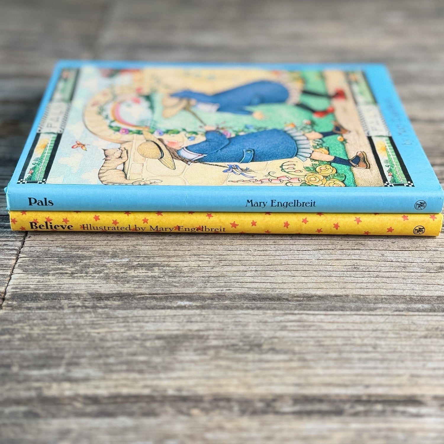 Mary Engelbreit Gift Book Set, Pals (1992) and Believe (1993) - Pretty Old Books