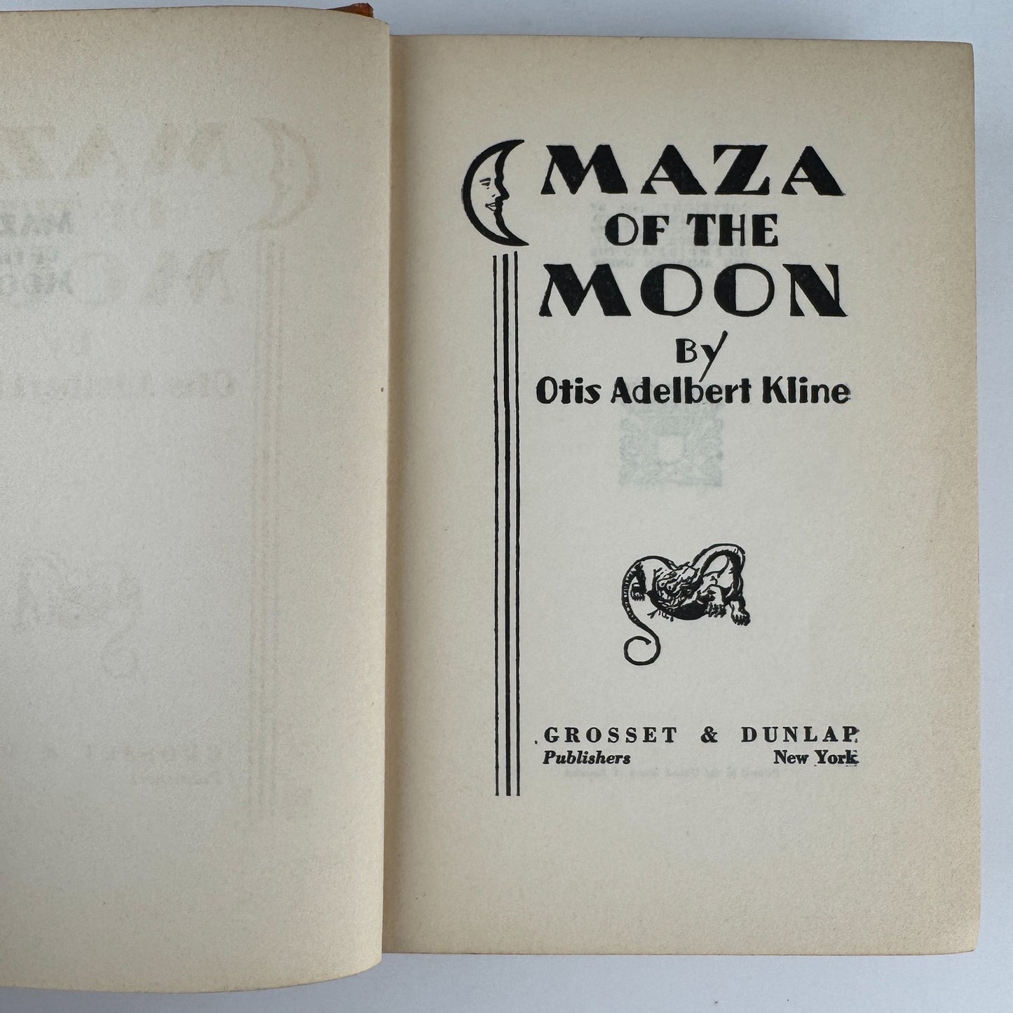 Maza of the Moon, Otis Adelbert Kline, 1930 Science Fiction - Pretty Old Books