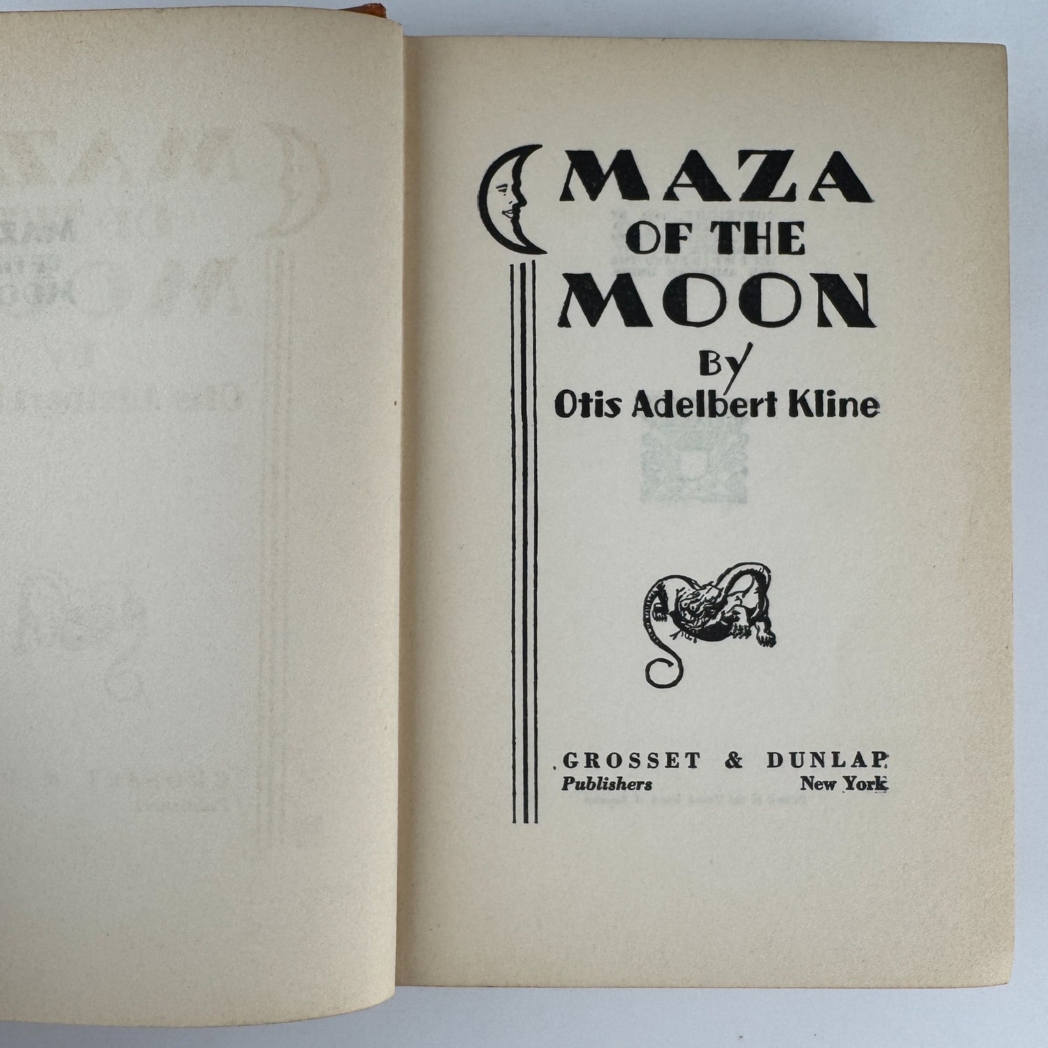 Maza of the Moon, Otis Adelbert Kline, 1930 Science Fiction - Pretty Old Books