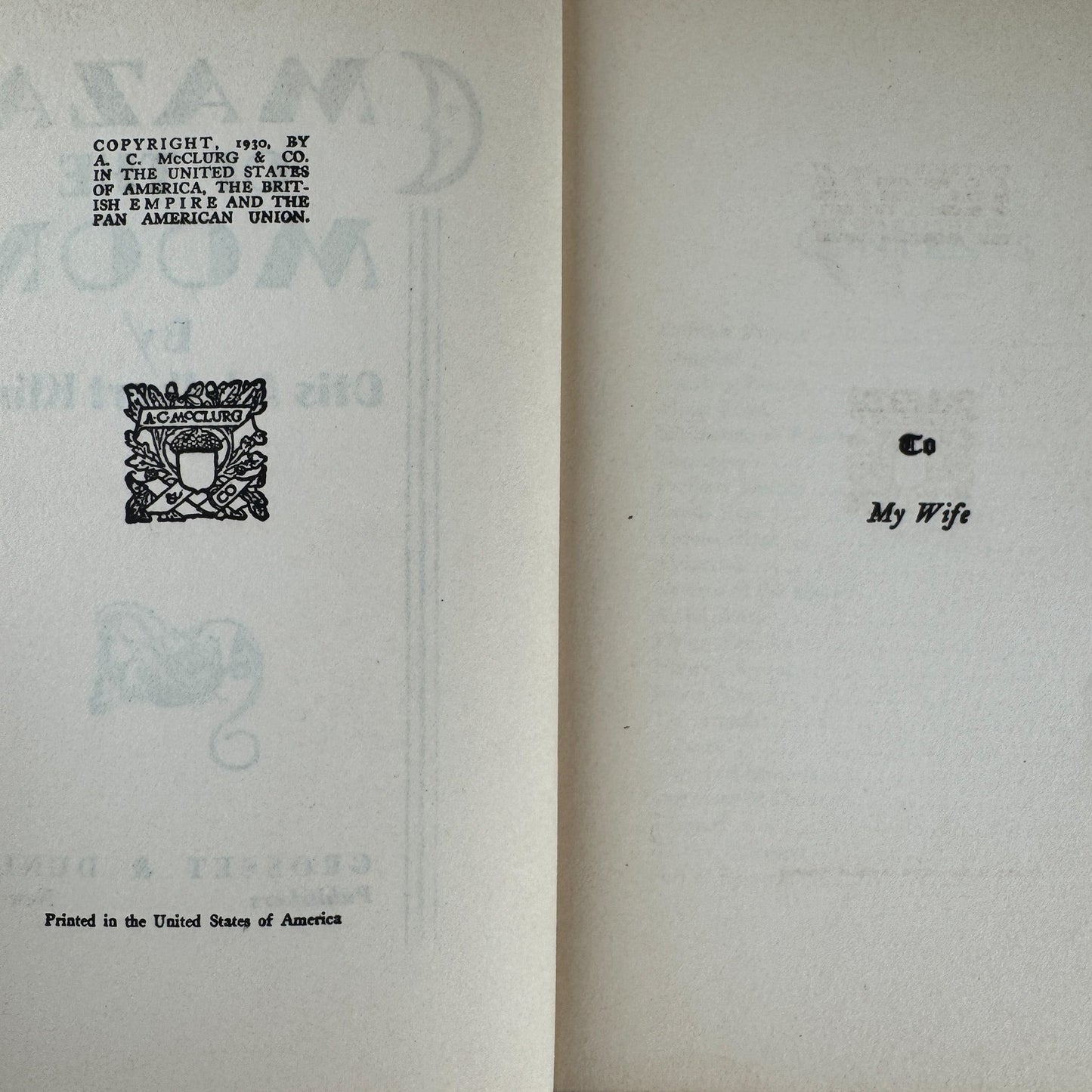 Maza of the Moon, Otis Adelbert Kline, 1930 Science Fiction - Pretty Old Books