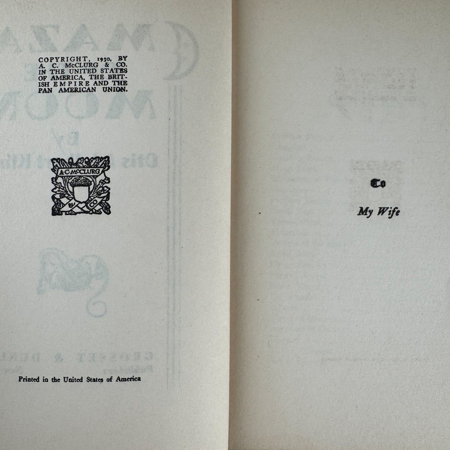 Maza of the Moon, Otis Adelbert Kline, 1930 Science Fiction - Pretty Old Books