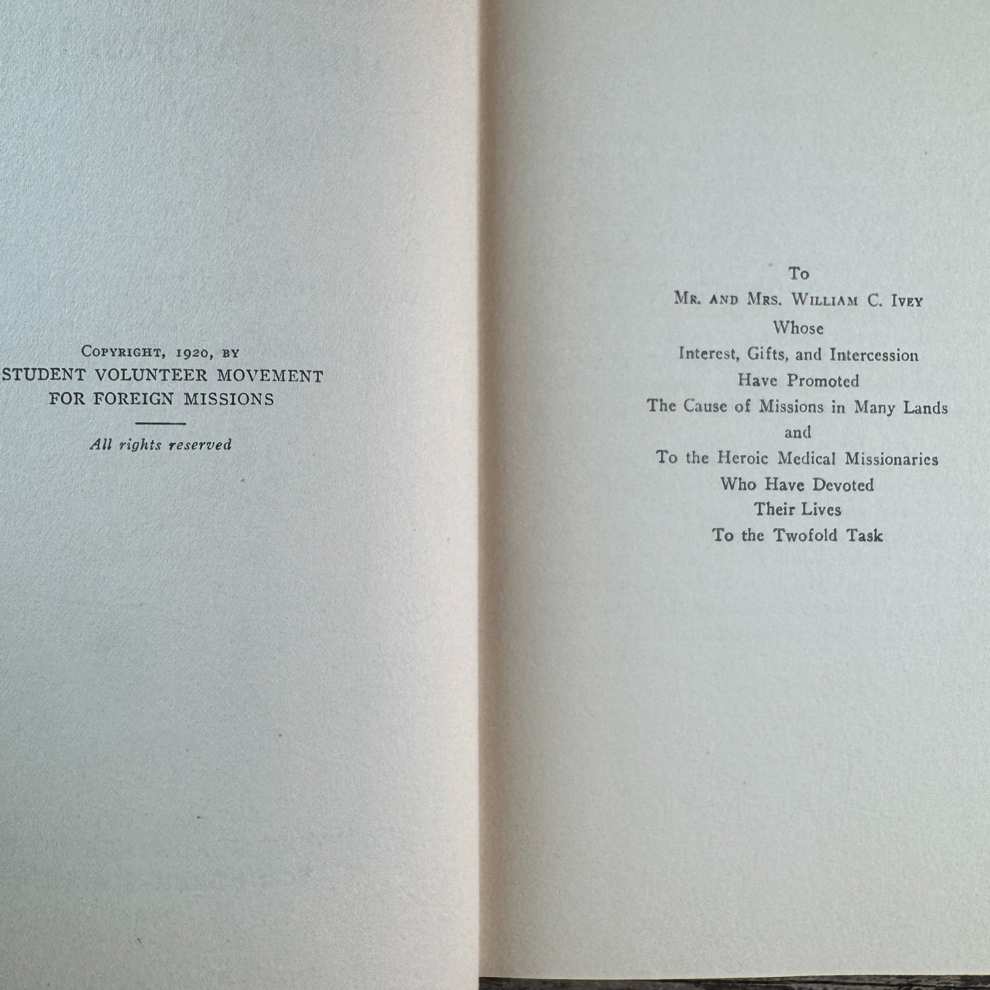 Medical Missions: The Two-Fold Task, Walter R. Lambuth, 1920 - Pretty Old Books