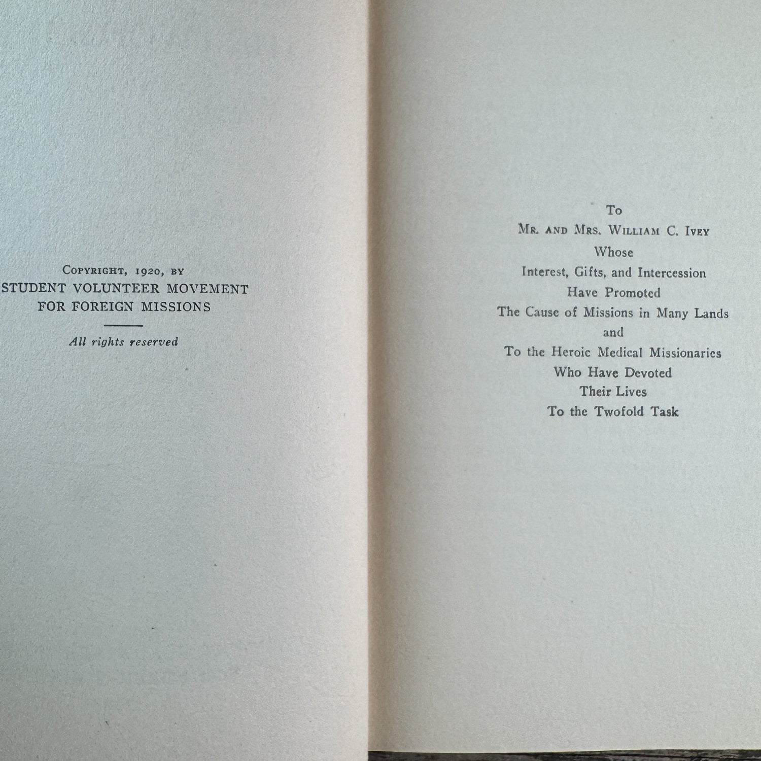 Medical Missions: The Two-Fold Task, Walter R. Lambuth, 1920 - Pretty Old Books