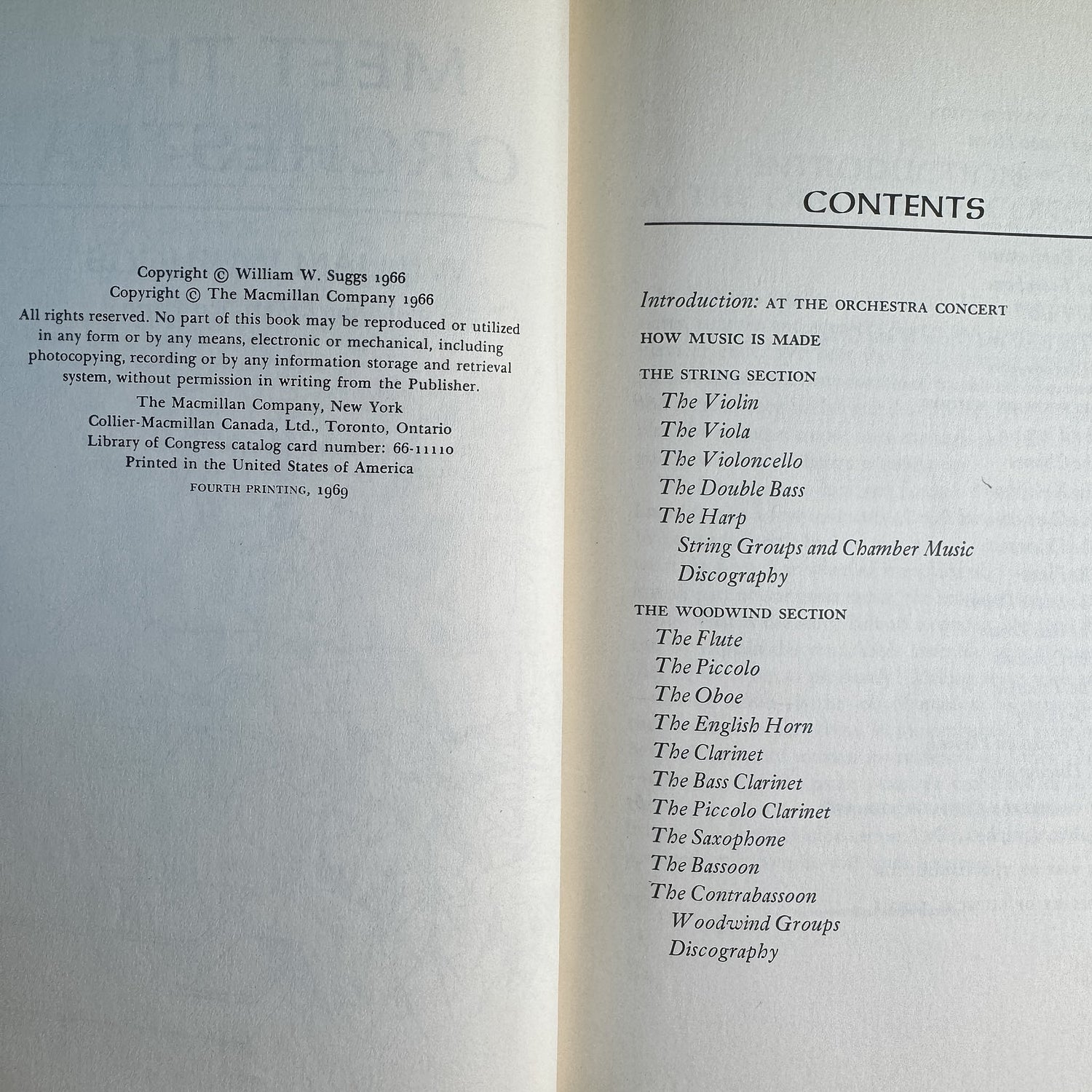 Meet the Orchestra, William W. Suggs, 1966 - Pretty Old Books
