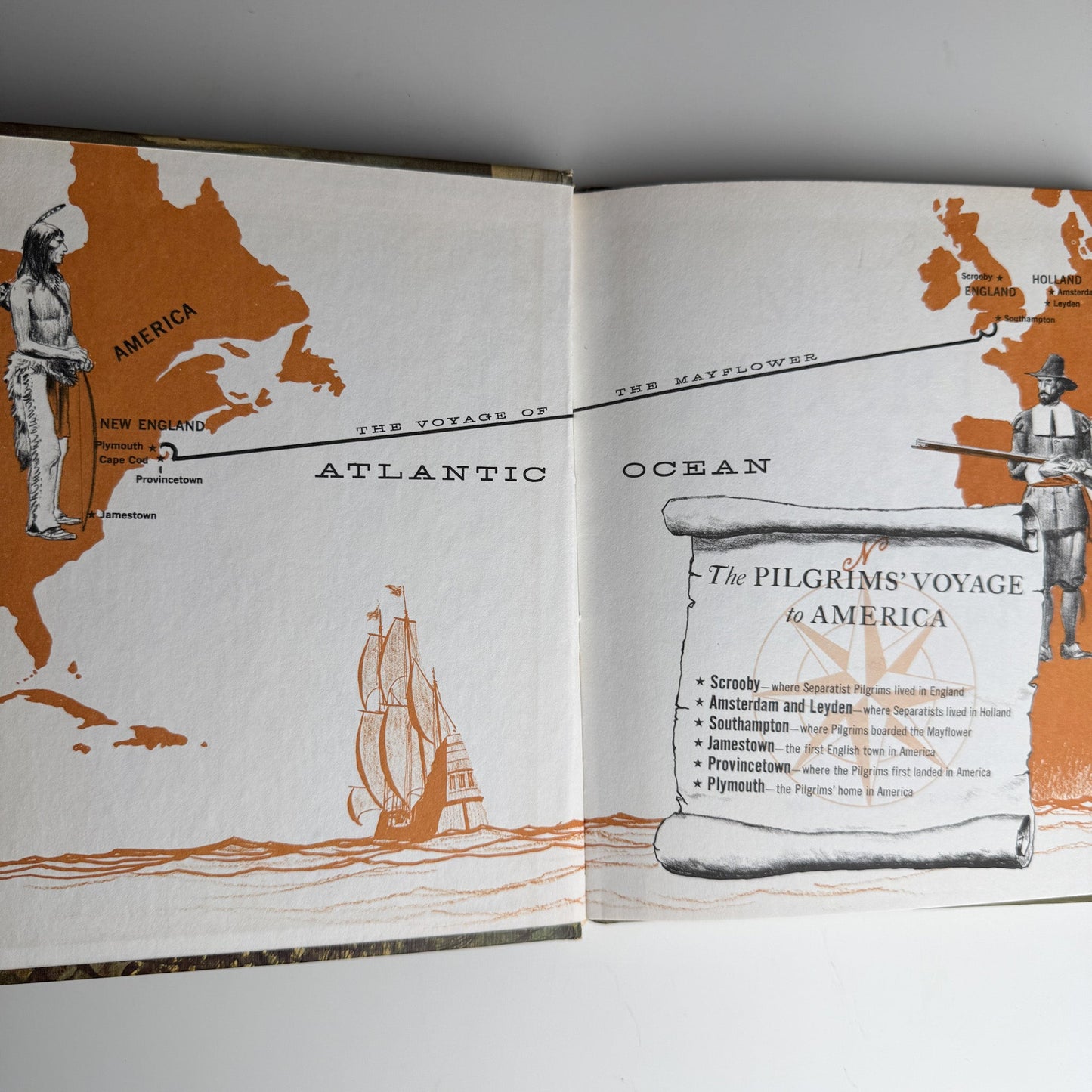 Meet the Pilgrim Fathers, 1966 Step - Up Books Juvenile Biography - Pretty Old Books