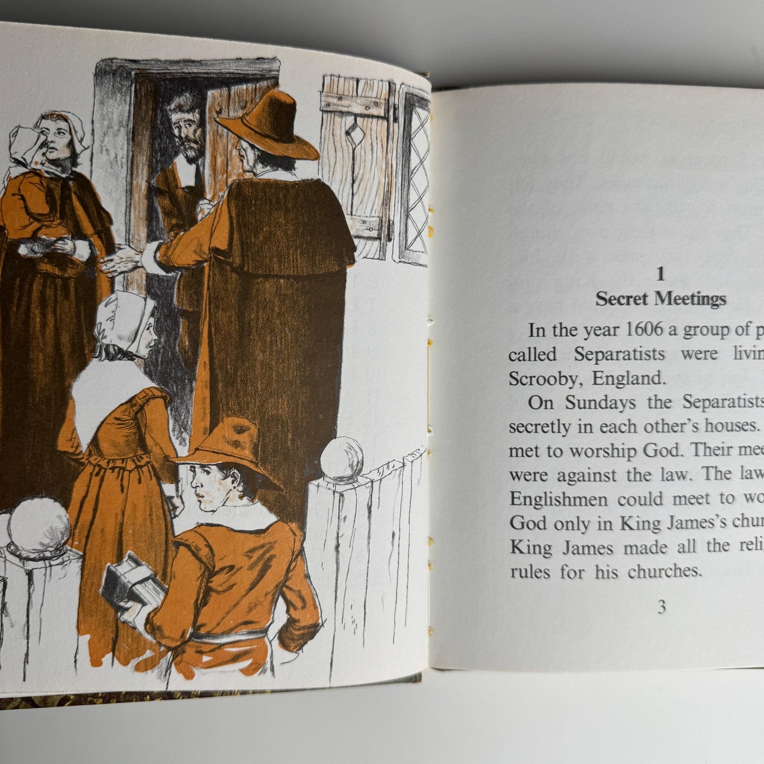 Meet the Pilgrim Fathers, 1966 Step - Up Books Juvenile Biography - Pretty Old Books