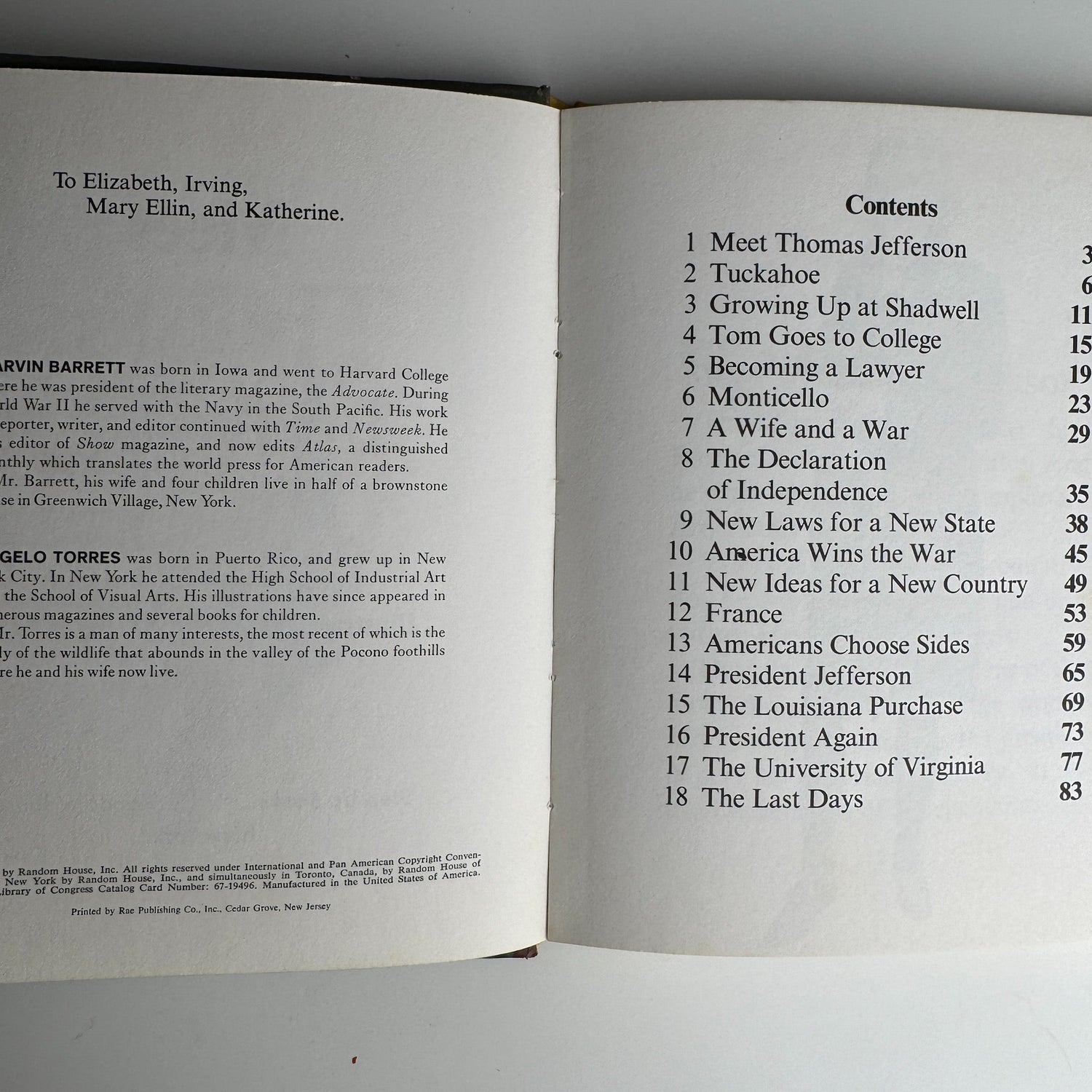 Meet Thomas Jefferson, 1967 Step - Up Books Juvenile Biography - Pretty Old Books