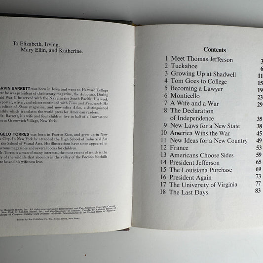 Meet Thomas Jefferson, 1967 Step - Up Books Juvenile Biography - Pretty Old Books