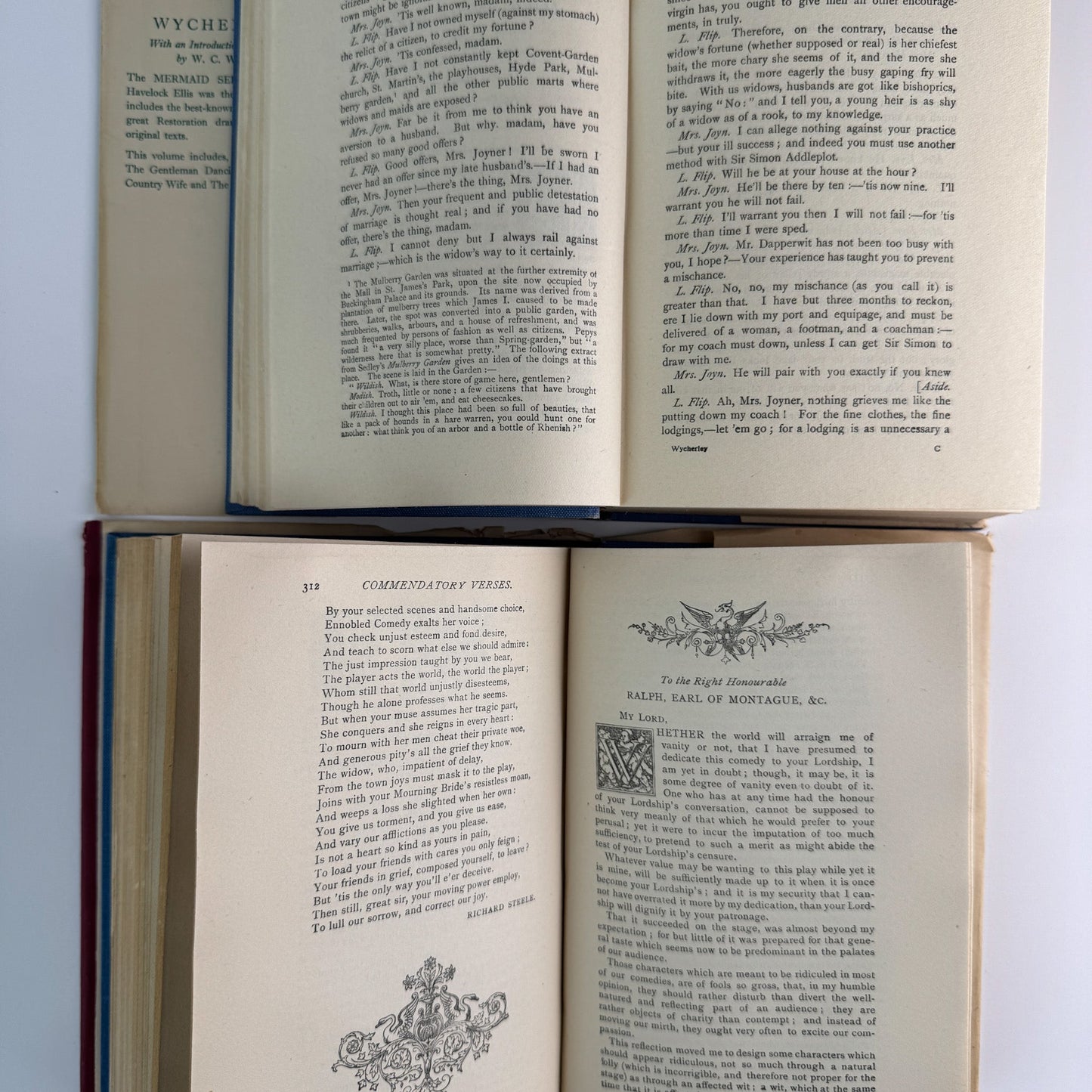 Mermaid Series of William Congreve & William Wycherley (A.A. Wyn, 1949), Set of 2 Restoration Drama Editions - Pretty Old Books
