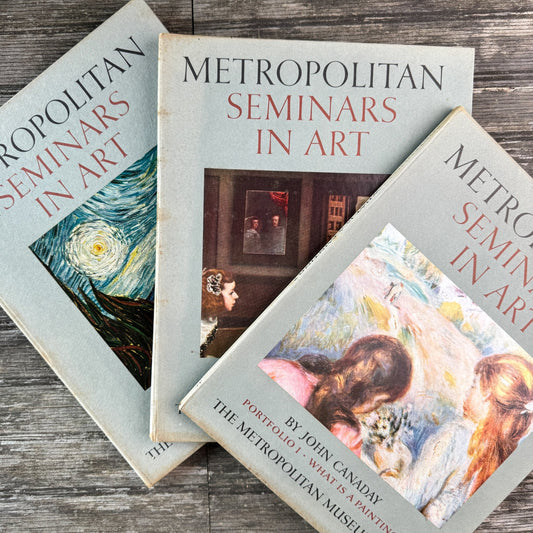 Metropolitan Seminars in Art, Set of 3, Art Prints, Metropolitan Museum of Art, 1958 - Pretty Old Books