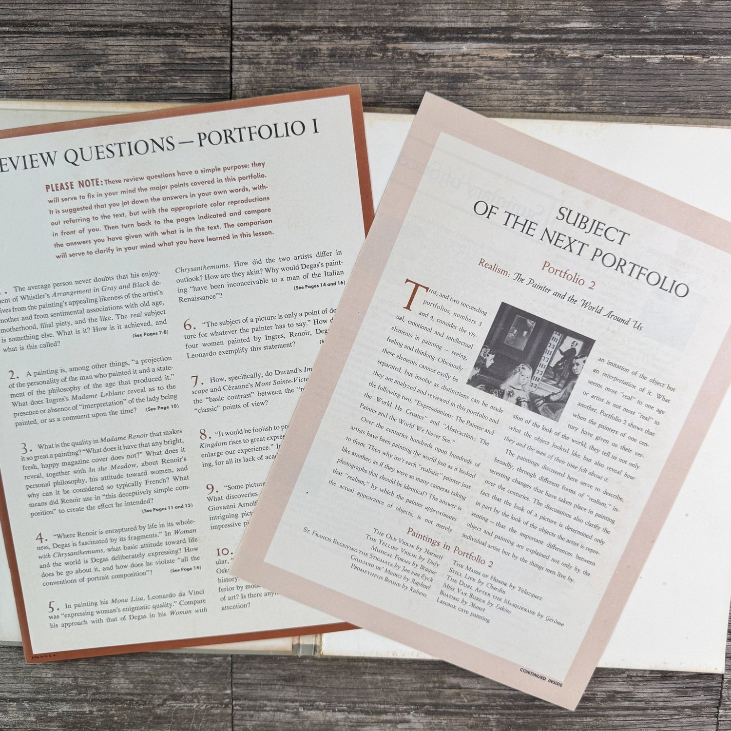 Metropolitan Seminars in Art, Set of 3, Art Prints, Metropolitan Museum of Art, 1958 - Pretty Old Books