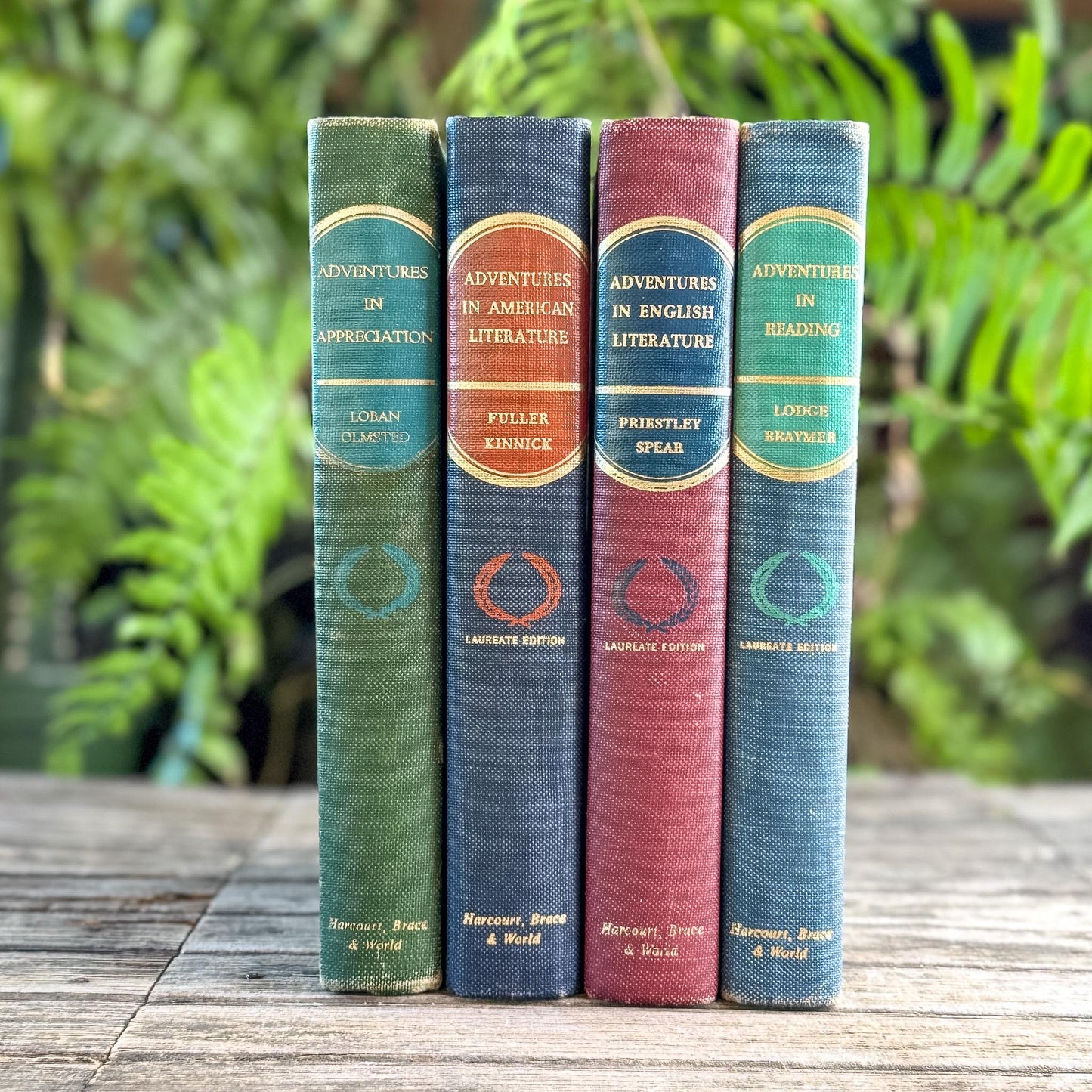 Mid Century English School Book Set, Laureate Editions, Adventures in English, 1963 - Pretty Old Books