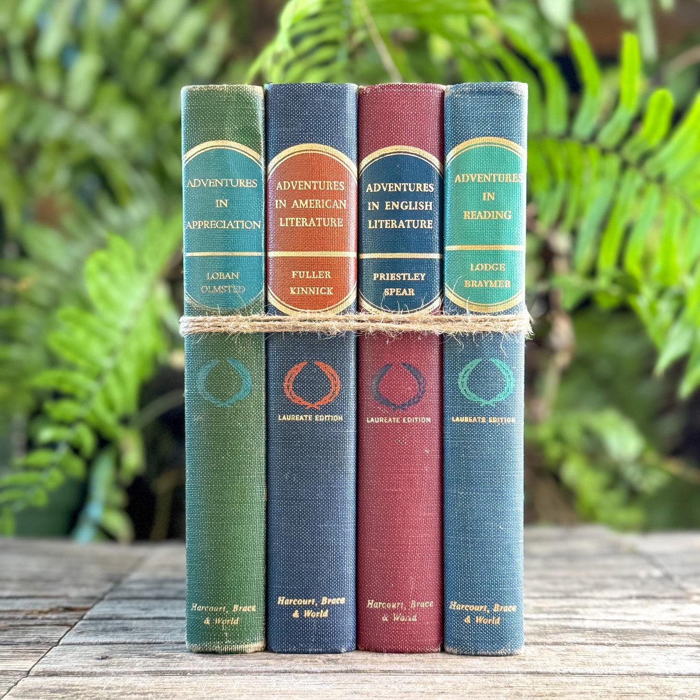 Mid Century English School Book Set, Laureate Editions, Adventures in English, 1963 - Pretty Old Books