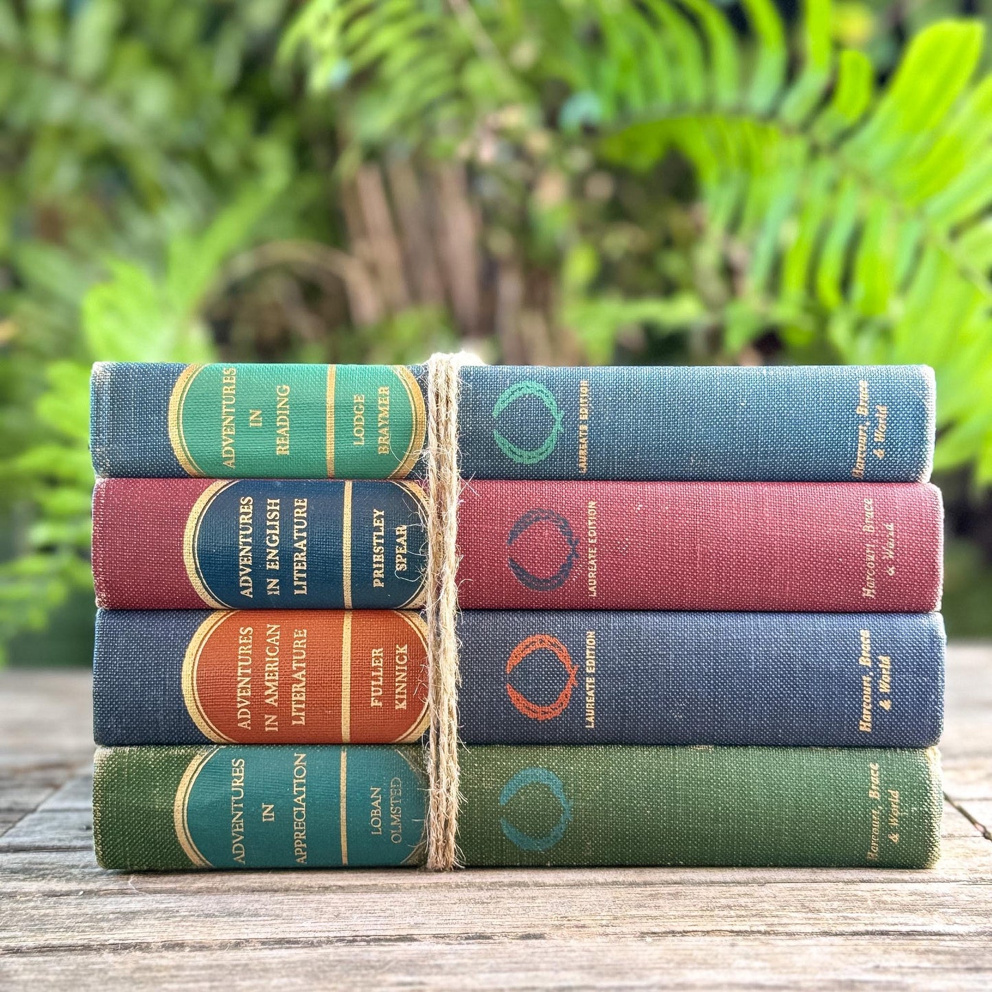 Mid Century English School Book Set, Laureate Editions, Adventures in English, 1963 - Pretty Old Books