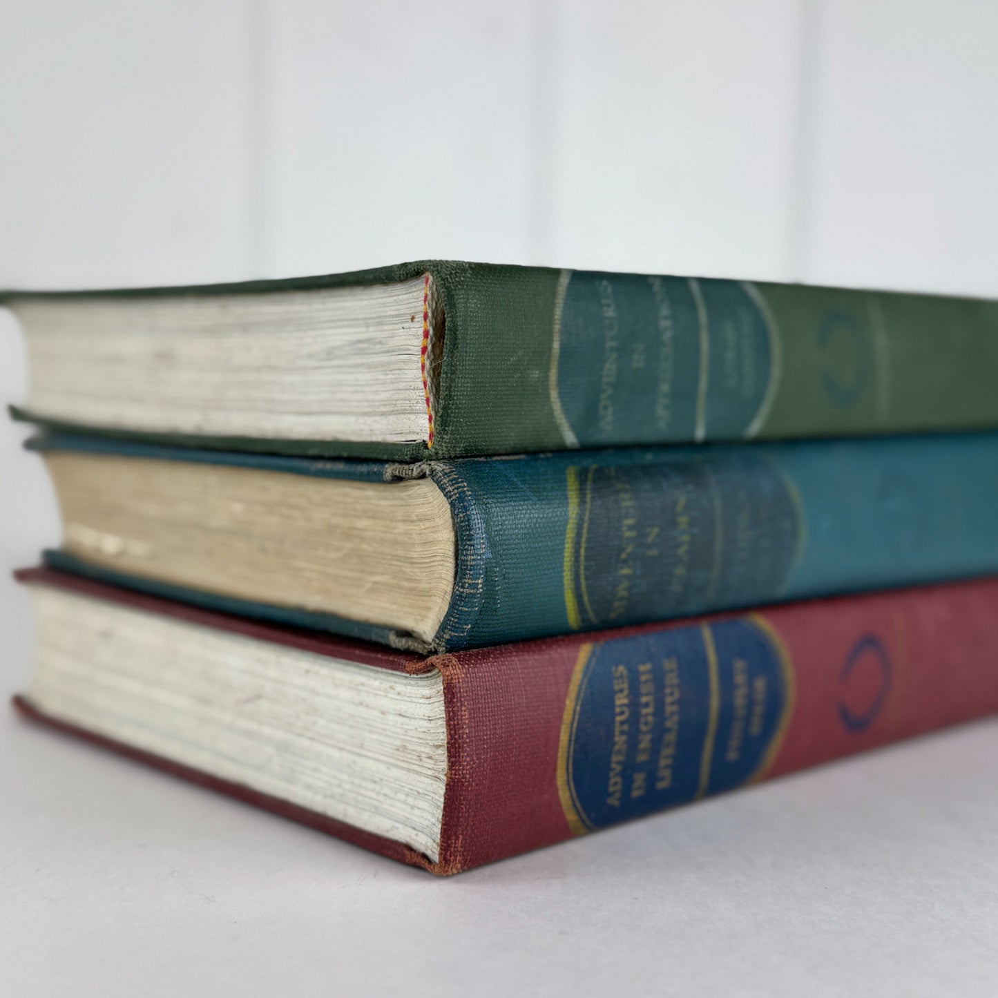 Mid Century English School Book Set, Laureate Editions, Adventures in English - Pretty Old Books