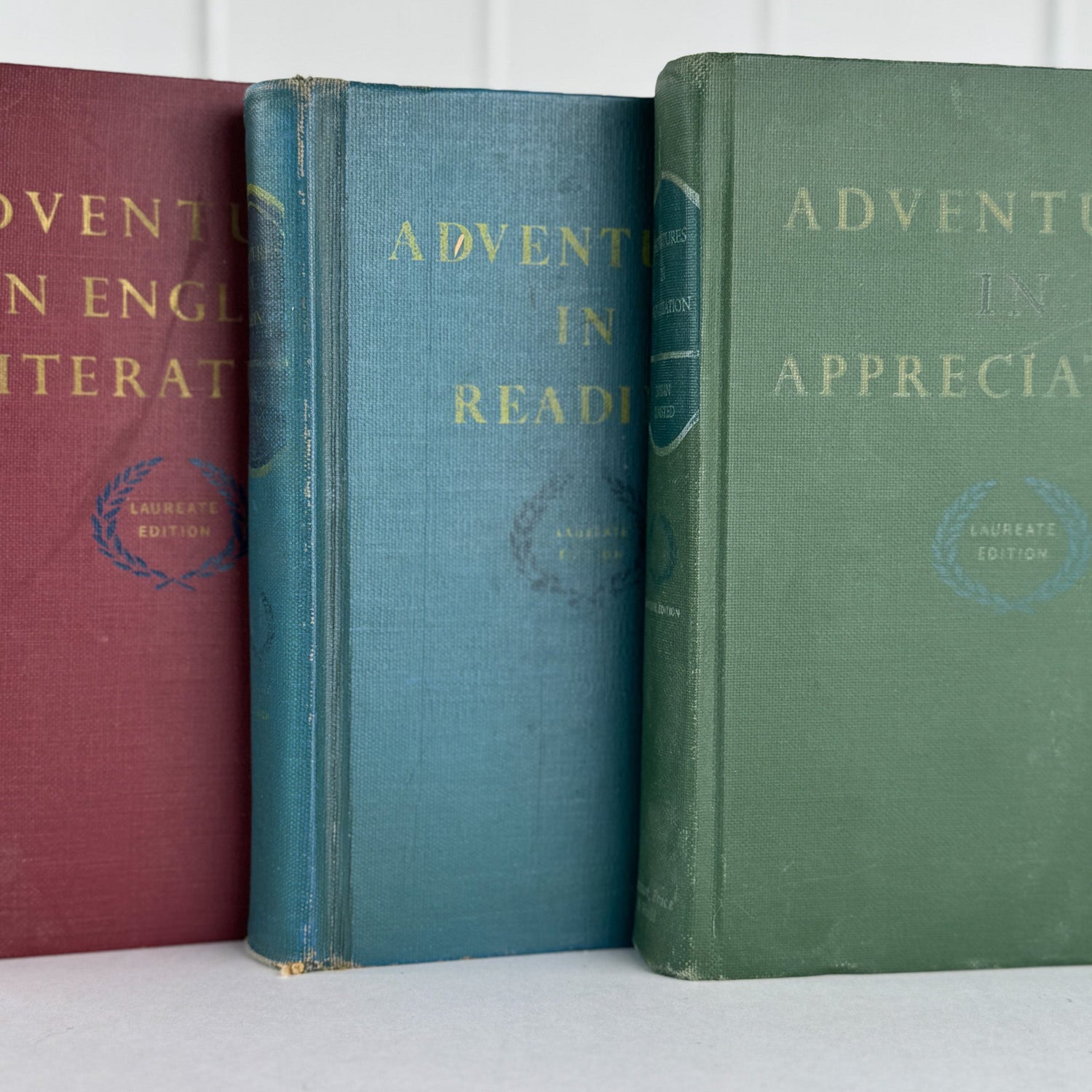 Mid Century English School Book Set, Laureate Editions, Adventures in English - Pretty Old Books