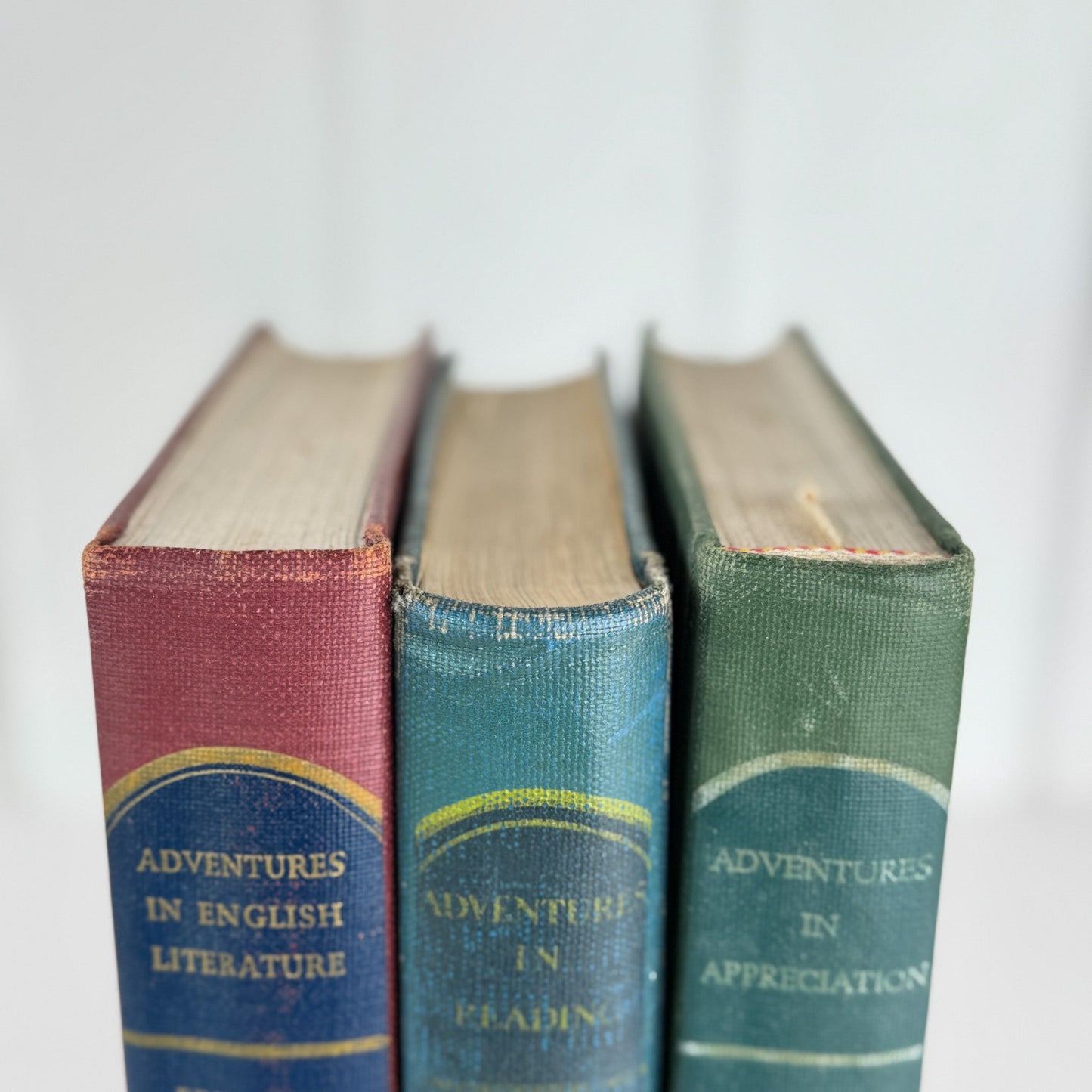 Mid Century English School Book Set, Laureate Editions, Adventures in English - Pretty Old Books