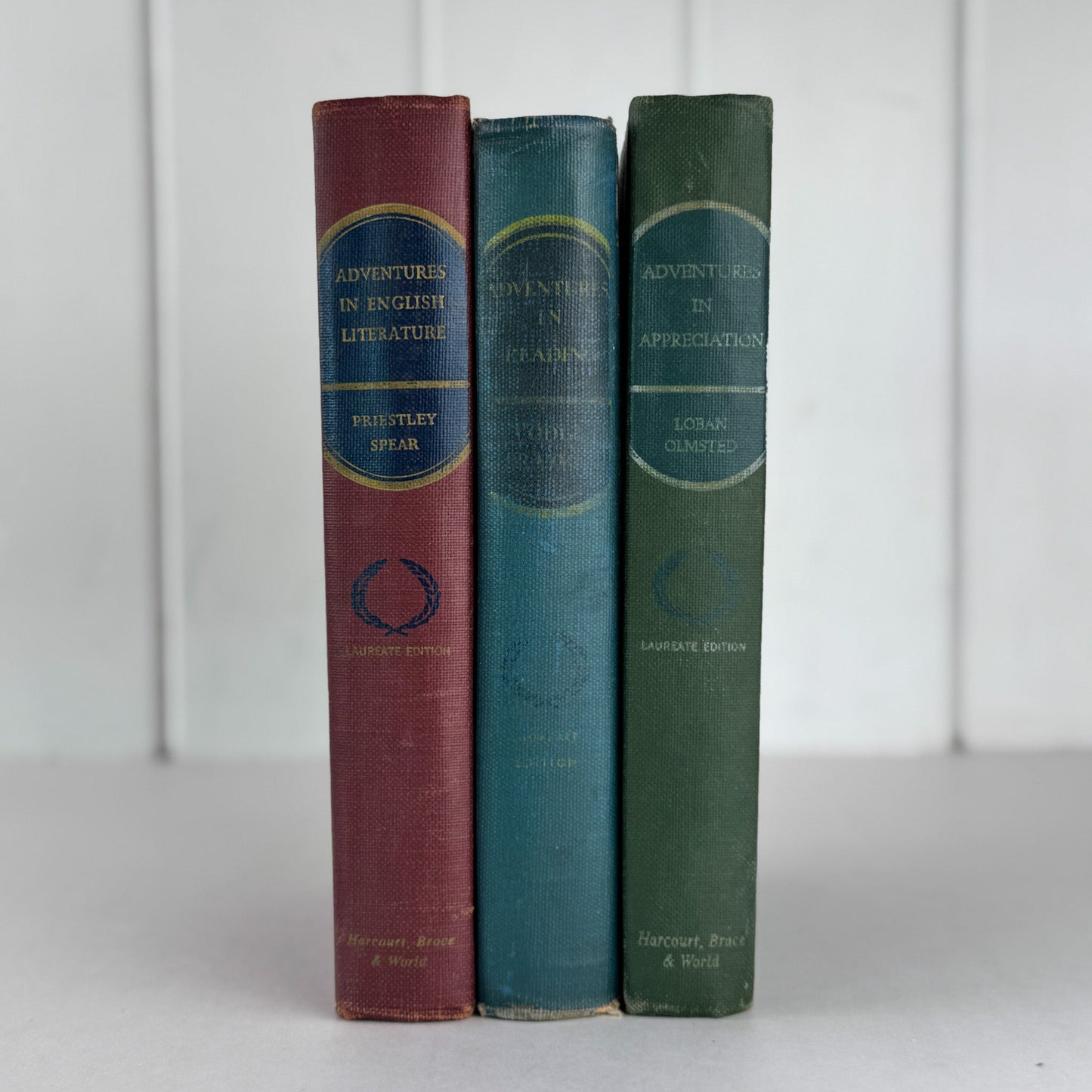 Mid Century English School Book Set, Laureate Editions, Adventures in English - Pretty Old Books