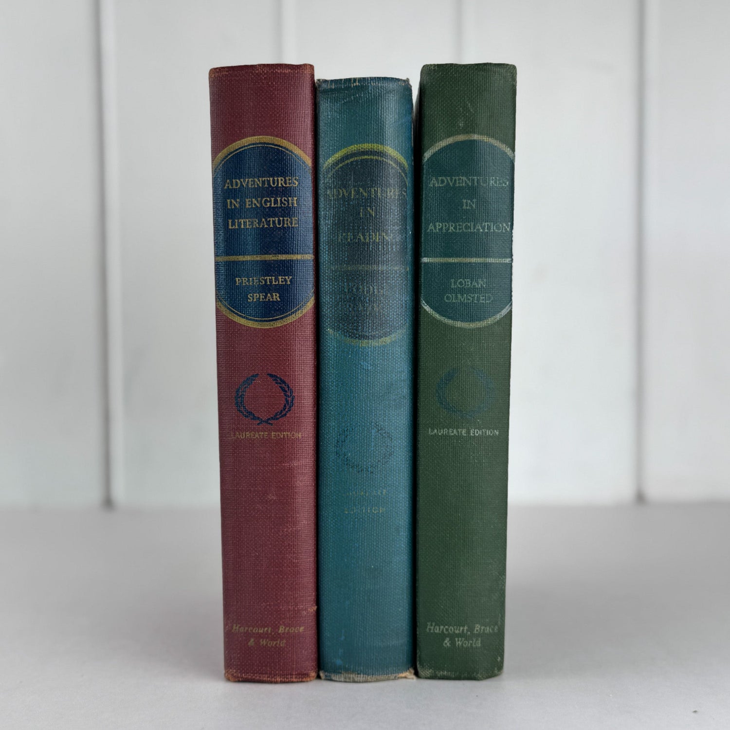 Mid Century English School Book Set, Laureate Editions, Adventures in English - Pretty Old Books
