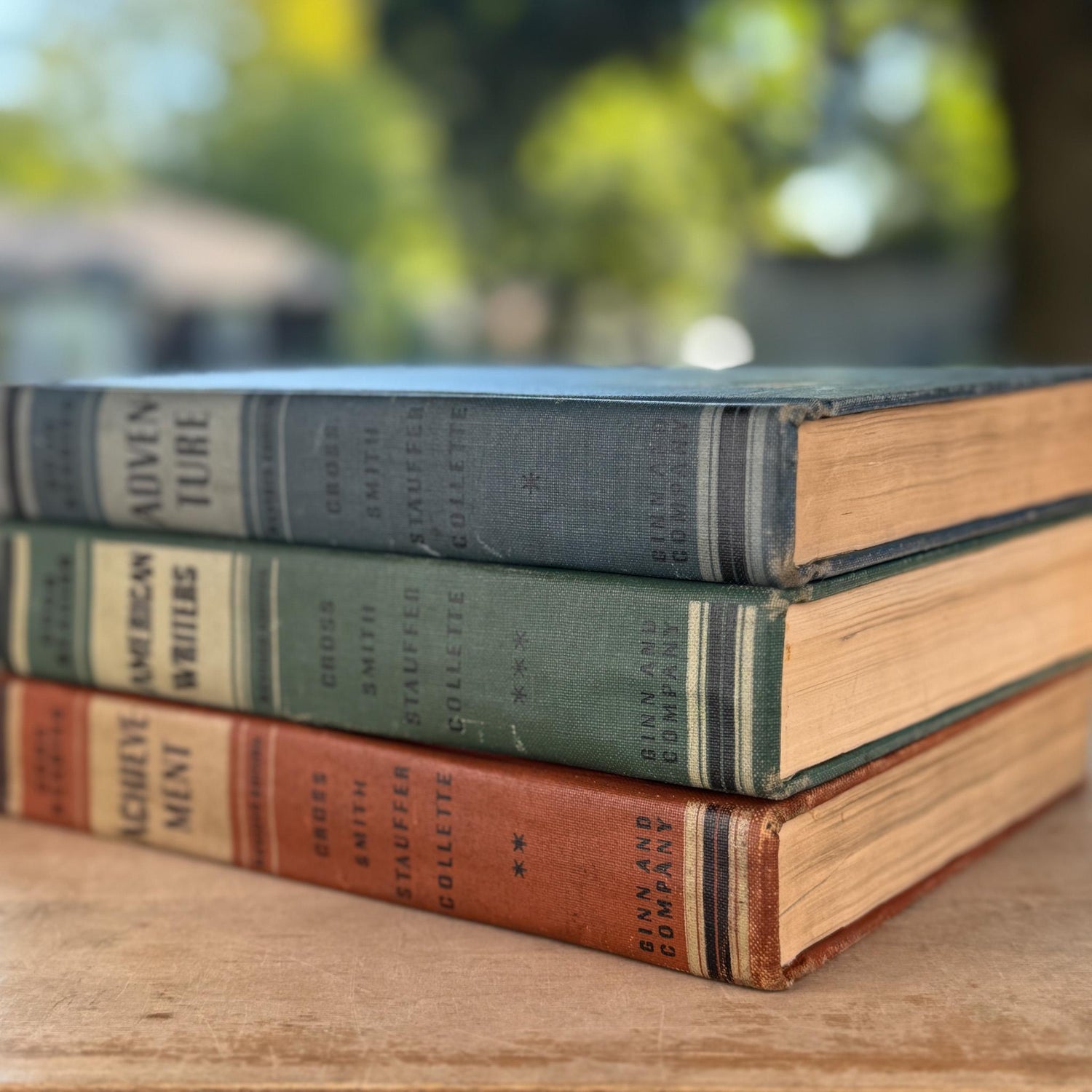Mid Century Good Reading School Book Bundle: Achievement, Adventure, American Writers - Pretty Old Books