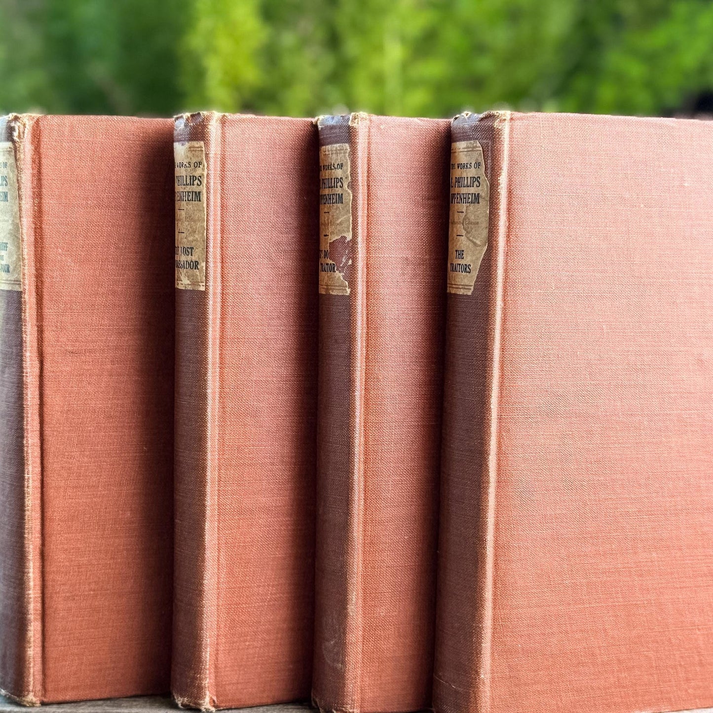 Mid-Century Terra Cotta Works of E. Phillips Oppenheim, Spy and Thriller Novels - Pretty Old Books