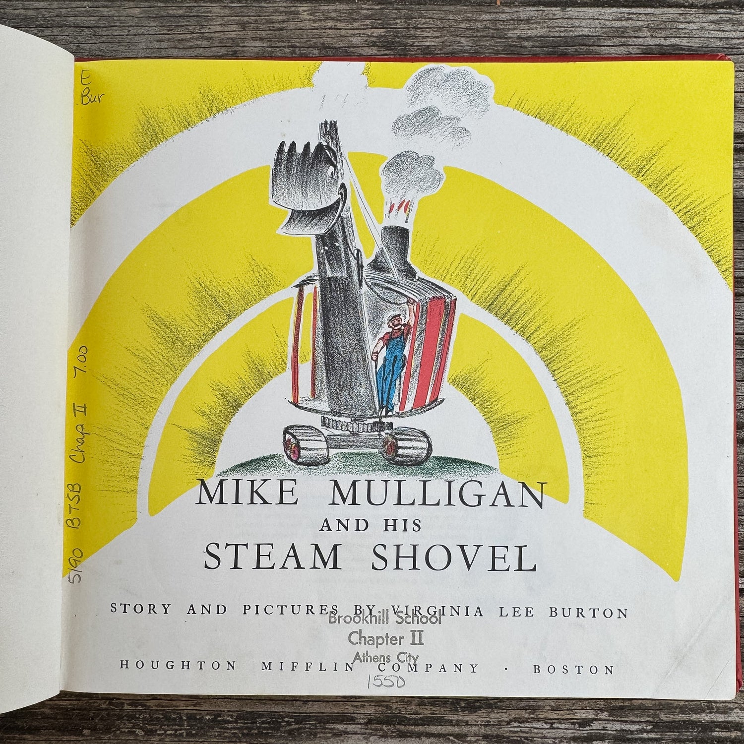 Mike Mulligan and His Steam Shovel, Virginia Lee Burton, 1976 - Pretty Old Books
