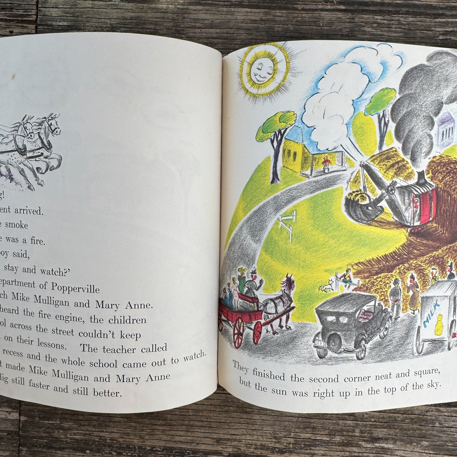 Mike Mulligan and His Steam Shovel, Virginia Lee Burton, 1976 - Pretty Old Books