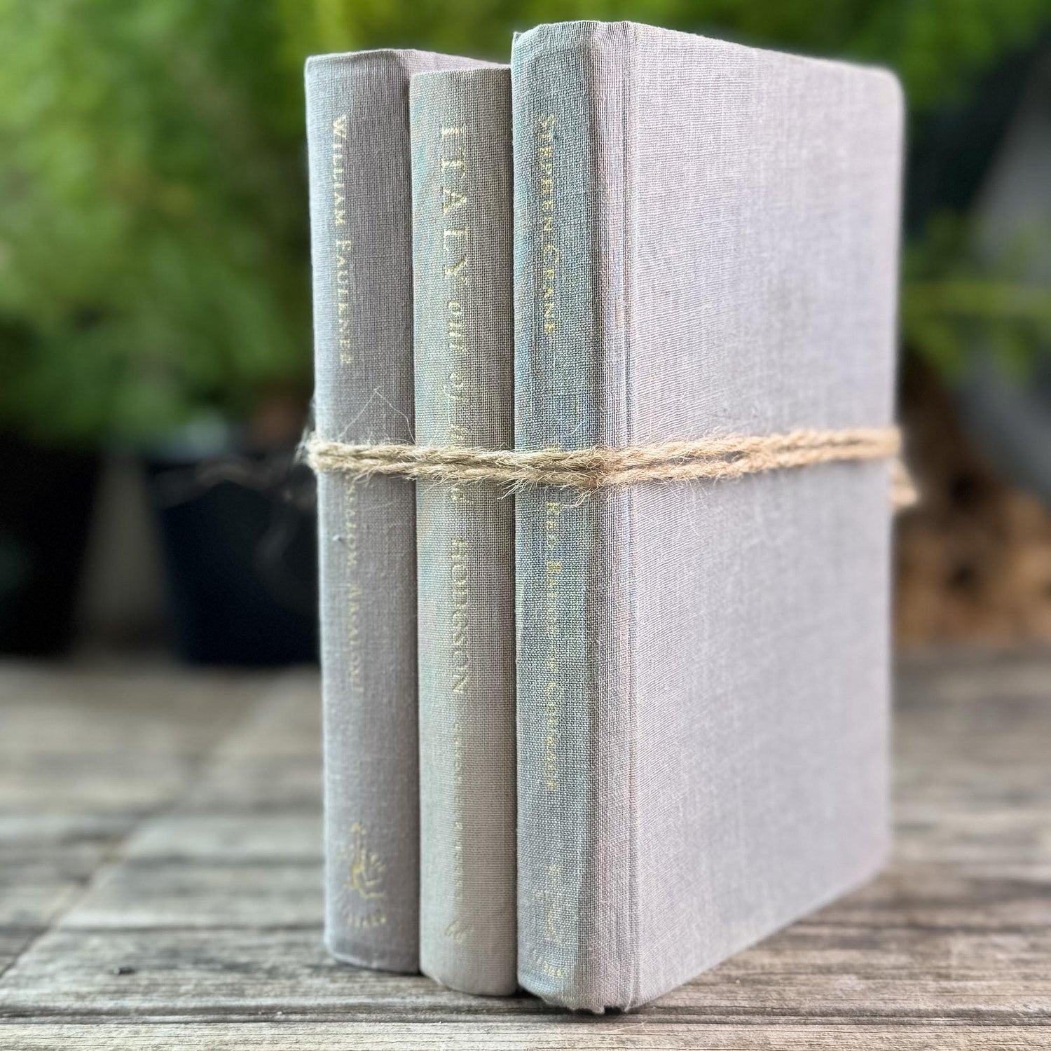 Minimalist Gray Small Vintage Book Bundle - Pretty Old Books