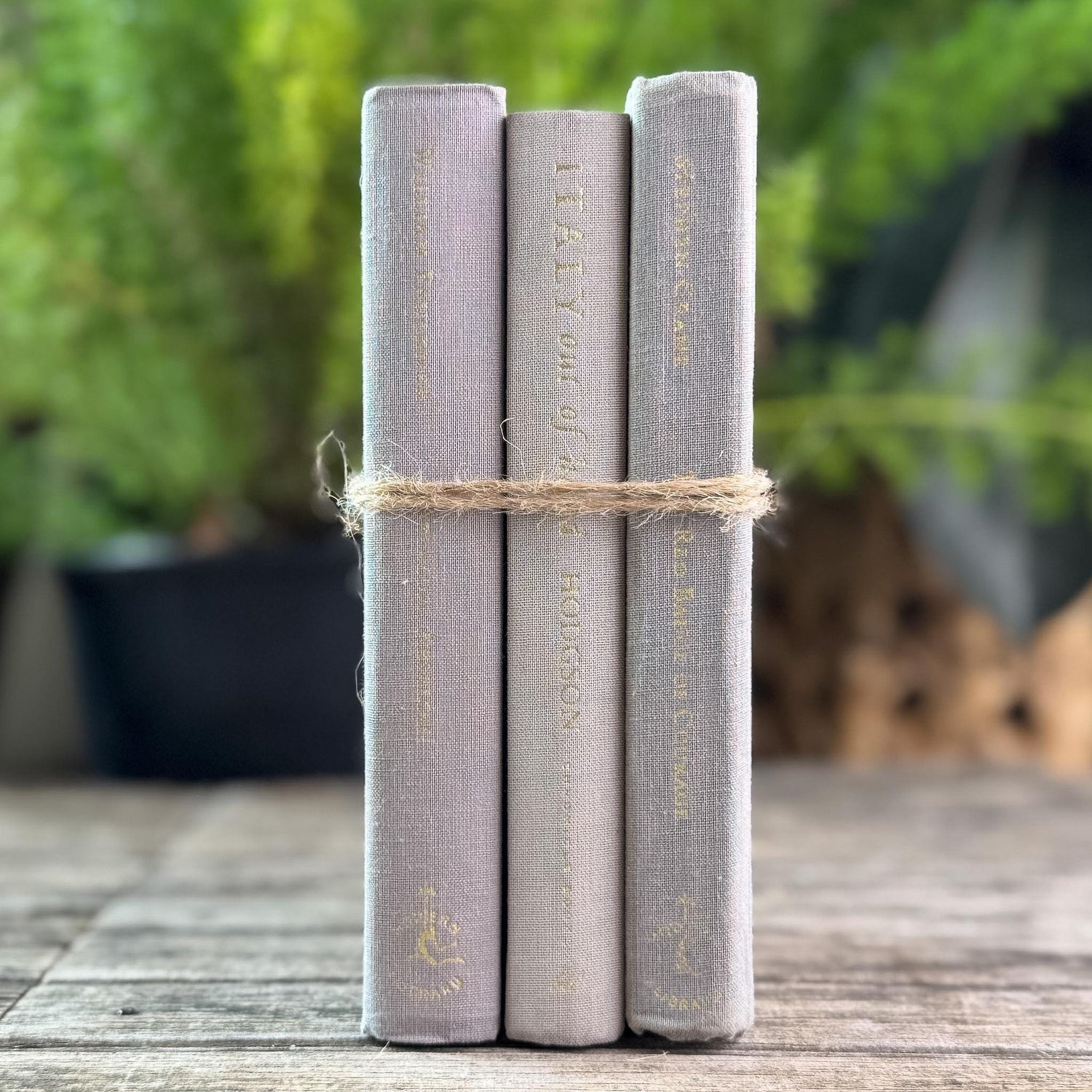 Minimalist Gray Small Vintage Book Bundle - Pretty Old Books