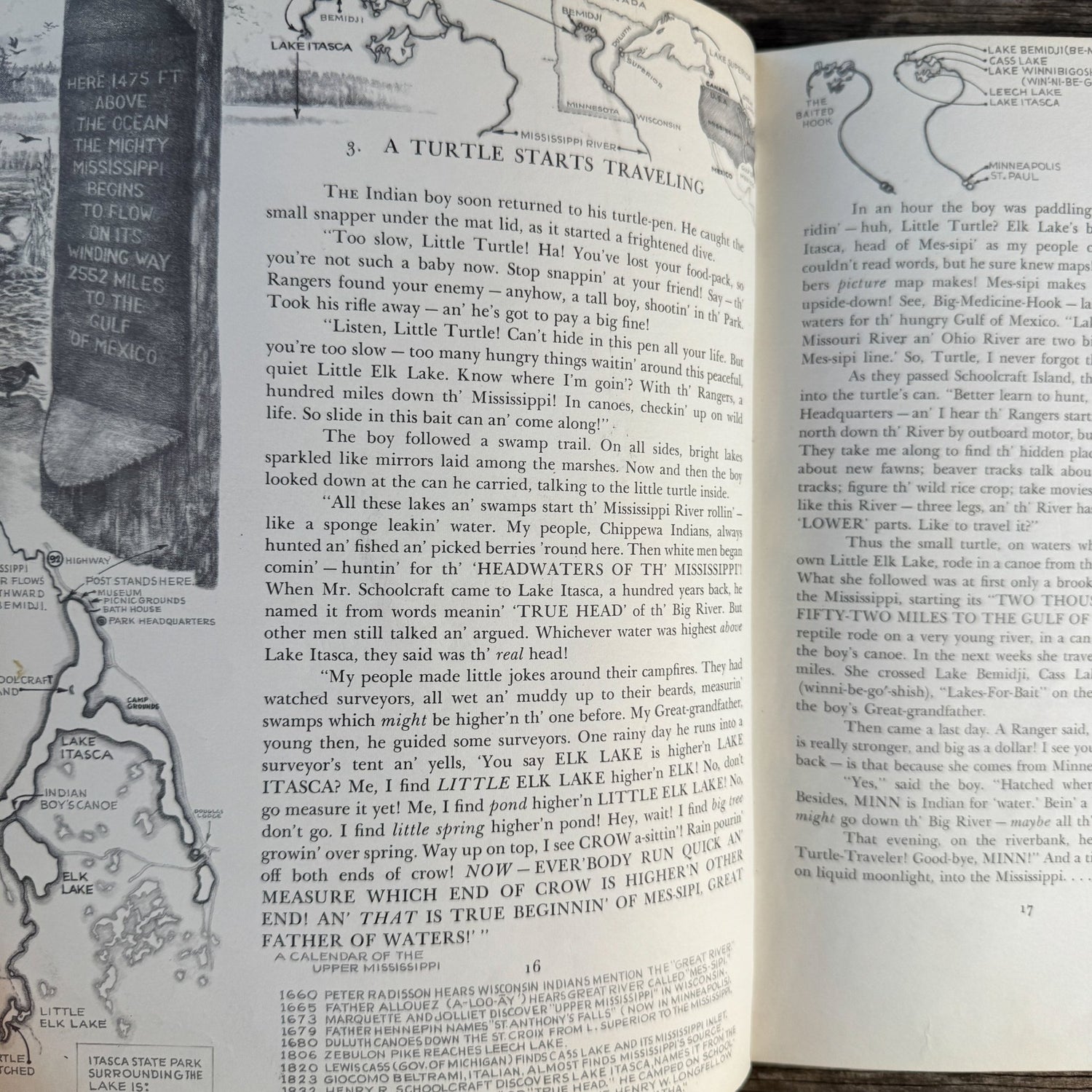 Minn of the Mississippi by Holling Clancy Holling, 1951, 3rd Printing - Pretty Old Books