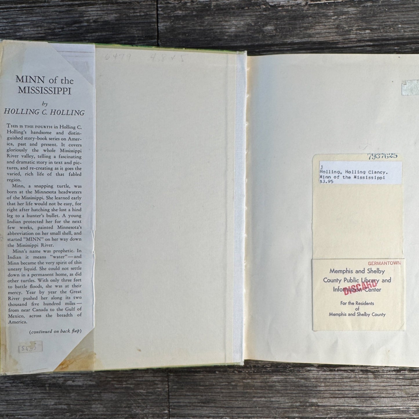 Minn of the Mississippi by Holling Clancy Holling, 1951, 3rd Printing - Pretty Old Books