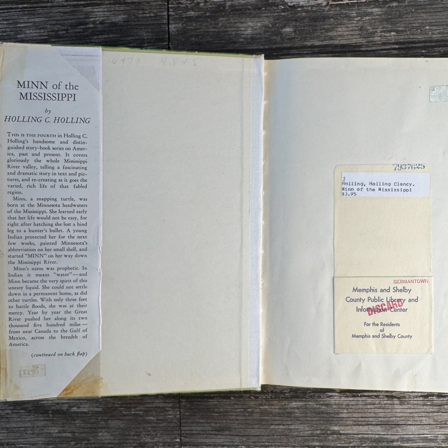 Minn of the Mississippi by Holling Clancy Holling, 1951, 3rd Printing - Pretty Old Books
